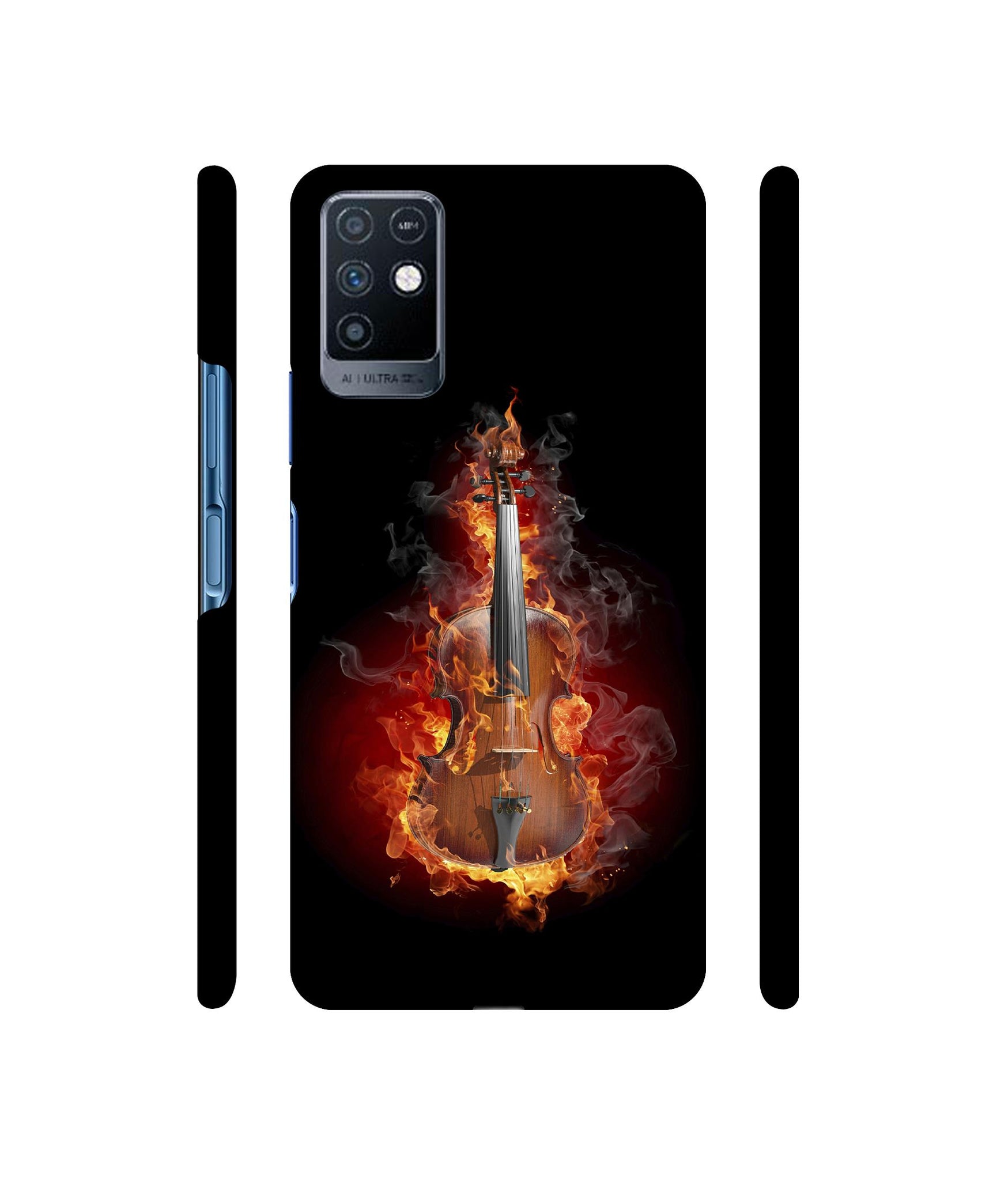 Burning Violin Designer Hard Back Cover for Infinix Note 10