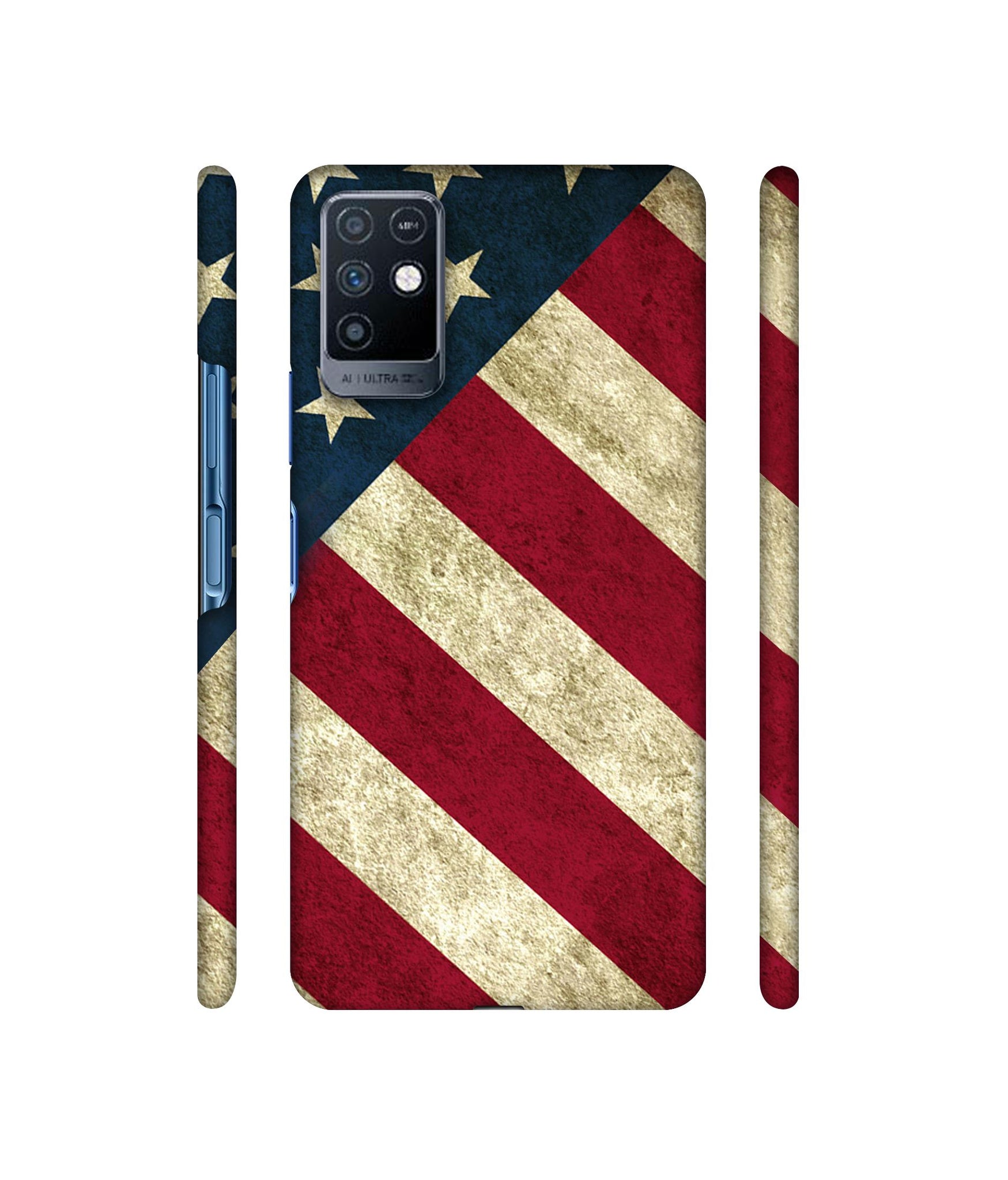 USA Flag Designer Hard Back Cover for Infinix Note 10