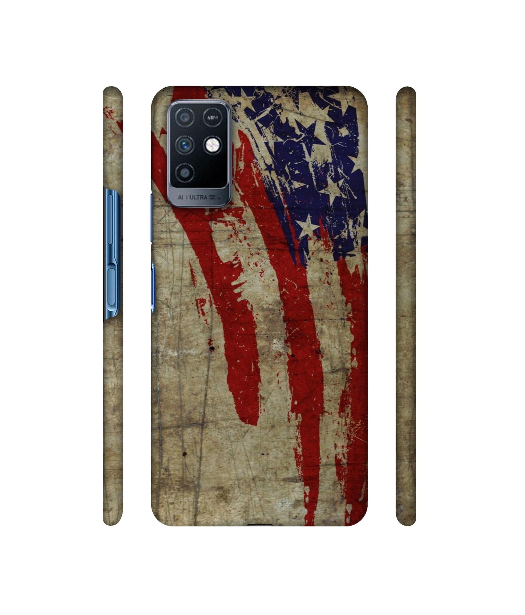 Vintage American Flag Designer Hard Back Cover for Infinix Note 10