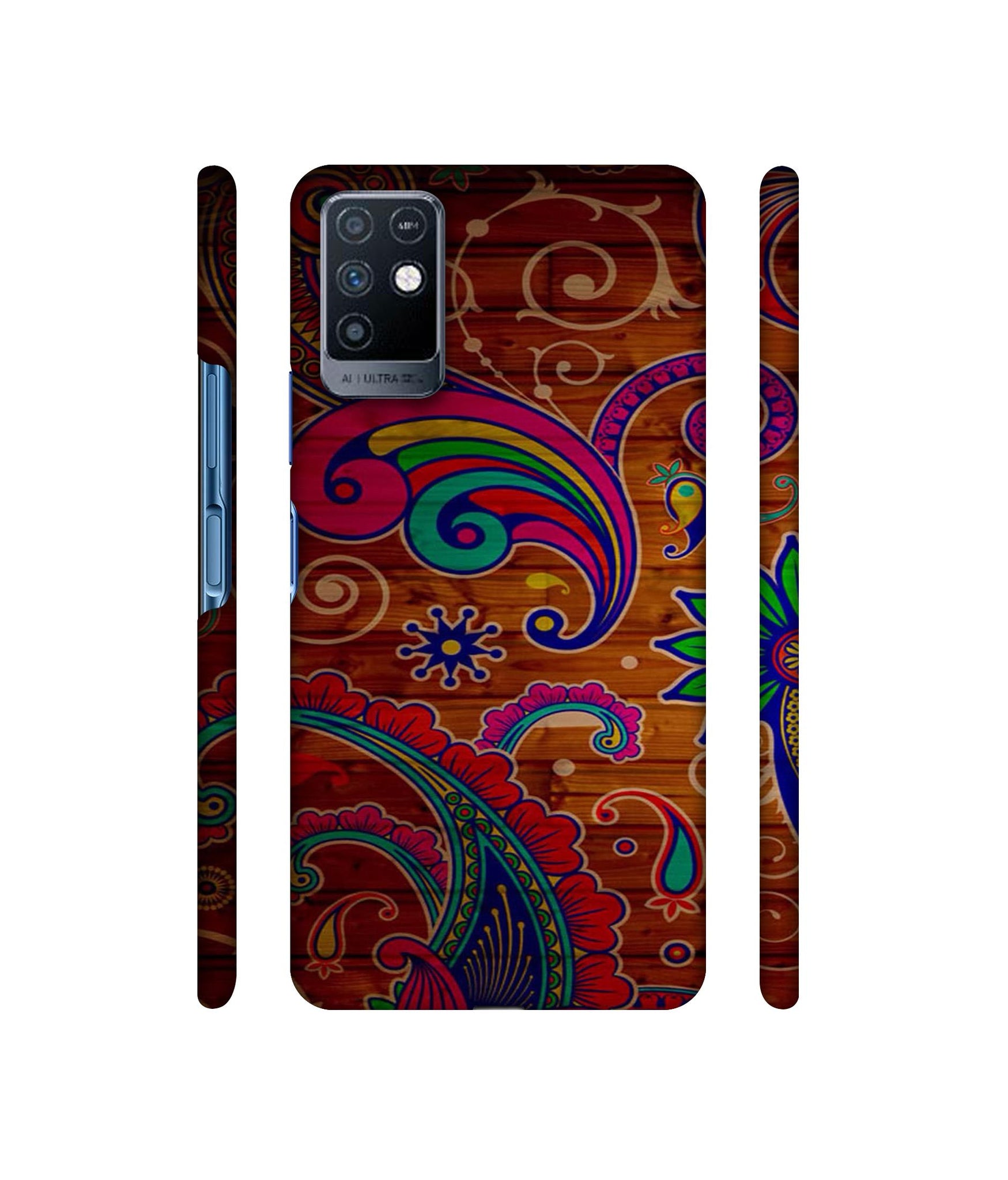 Wooden Pattern Print Designer Hard Back Cover for Infinix Note 10