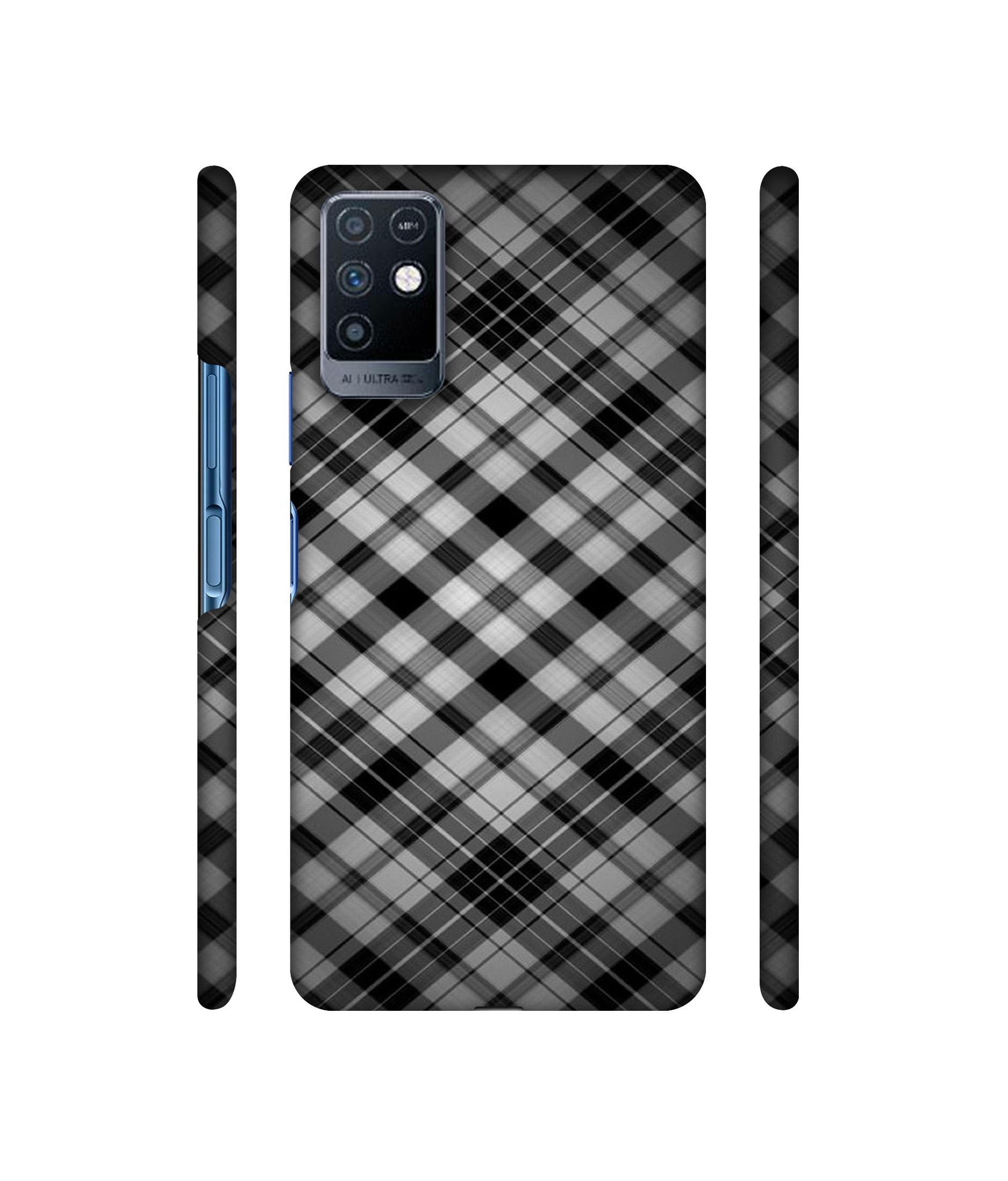 Black Stripes Pattern Designer Hard Back Cover for Infinix Note 10