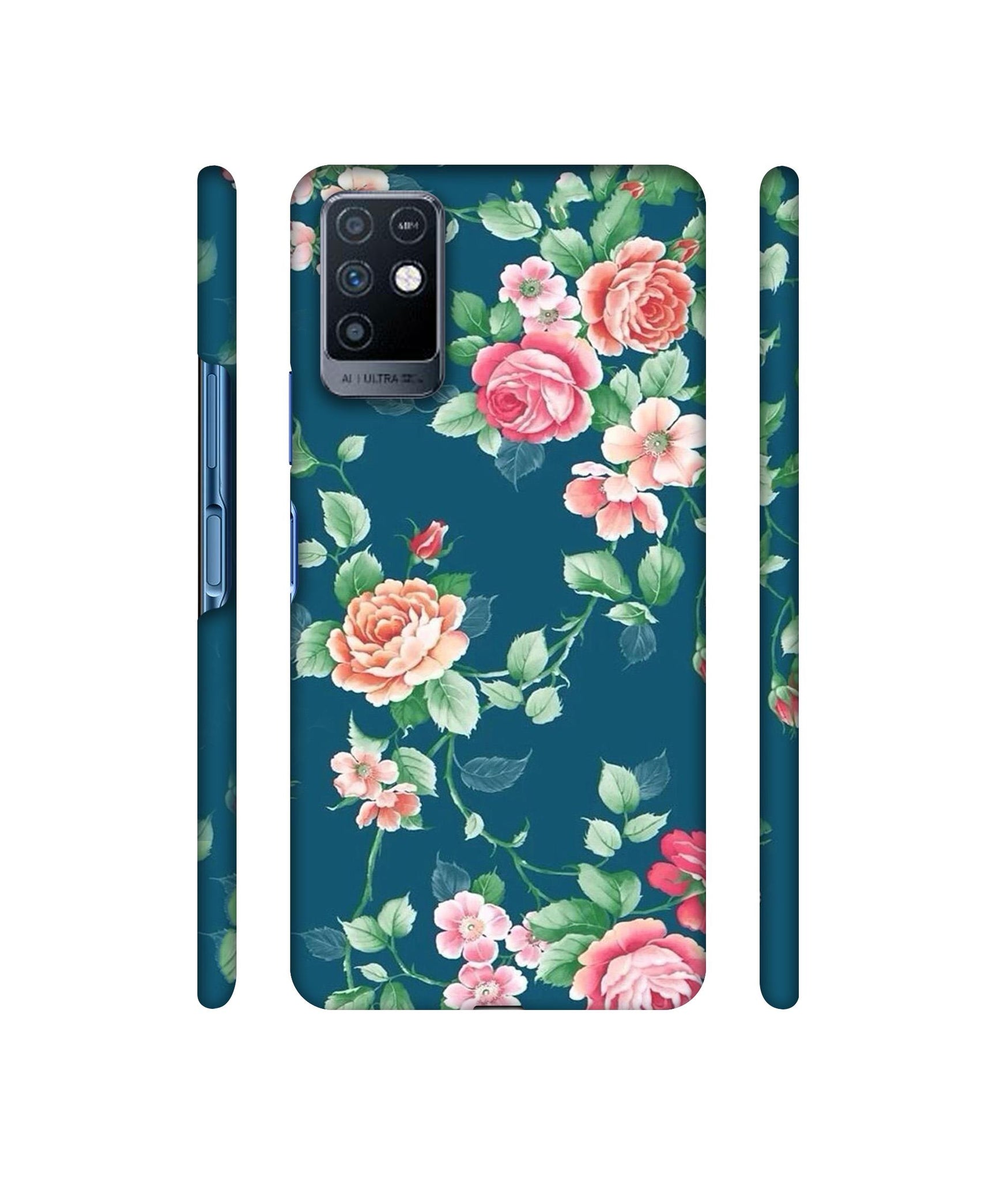 Vintage Floral Designer Hard Back Cover for Infinix Note 10
