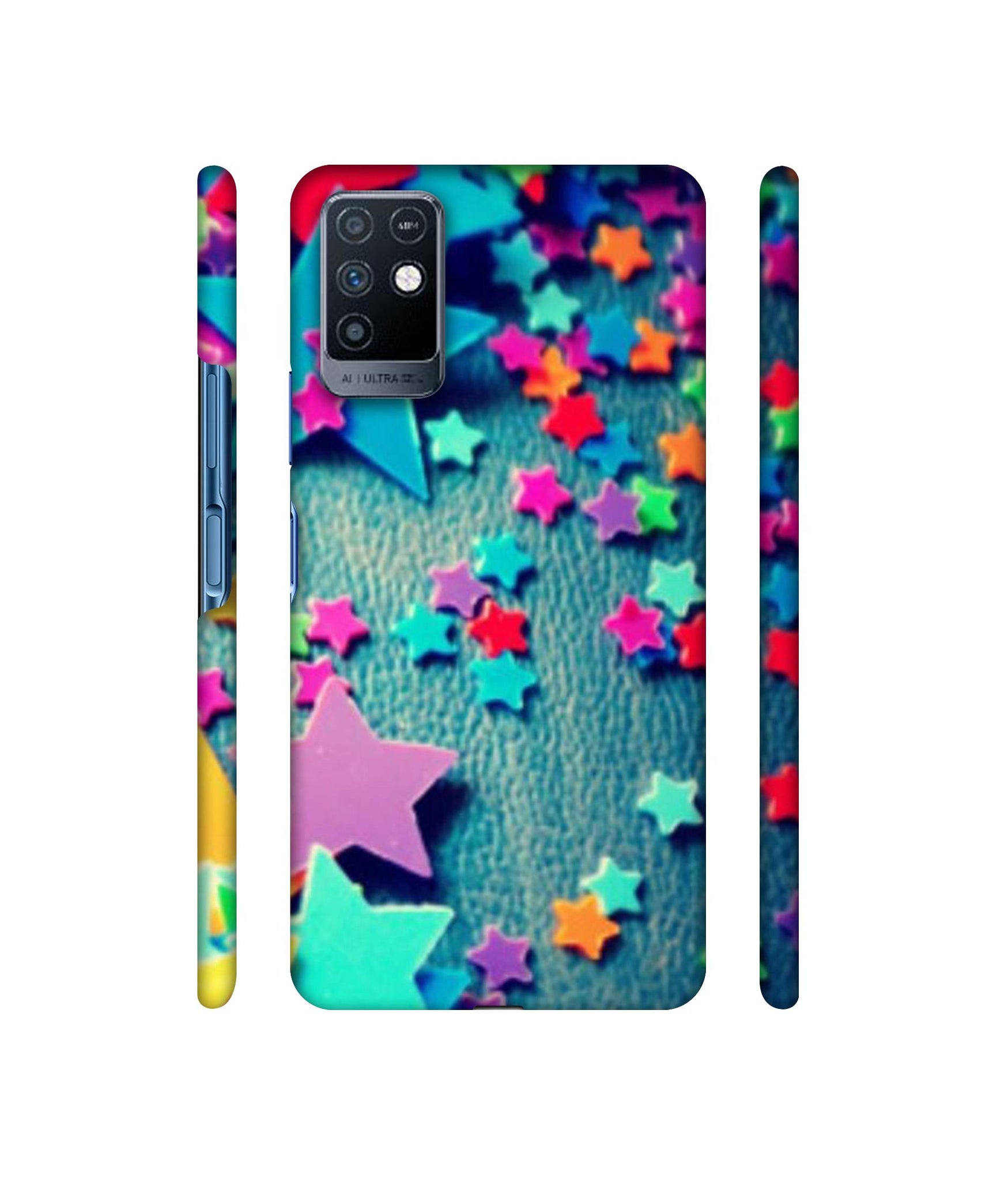 Colorful Stars Designer Hard Back Cover for Infinix Note 10