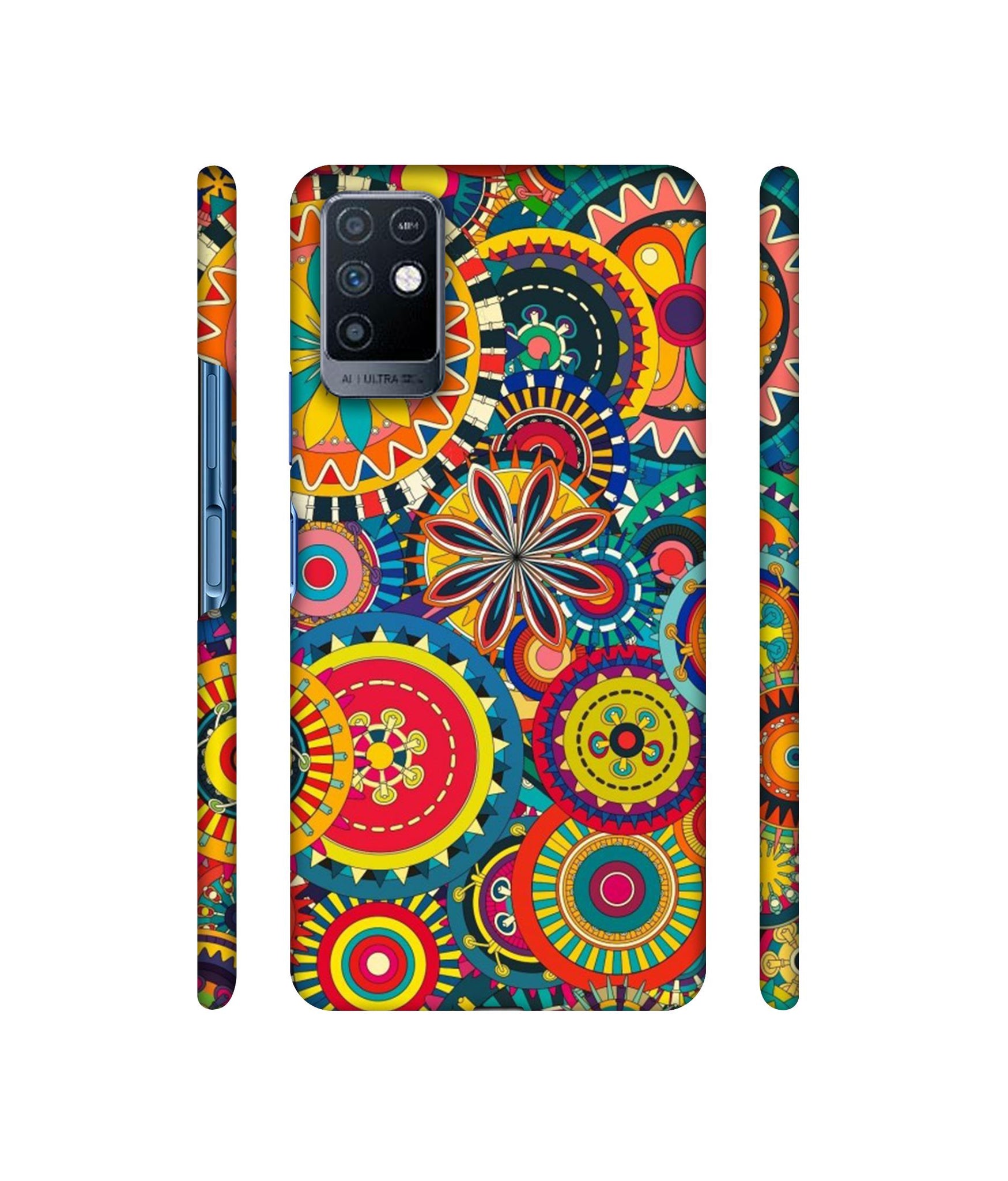 Ring Pattern Print Designer Hard Back Cover for Infinix Note 10