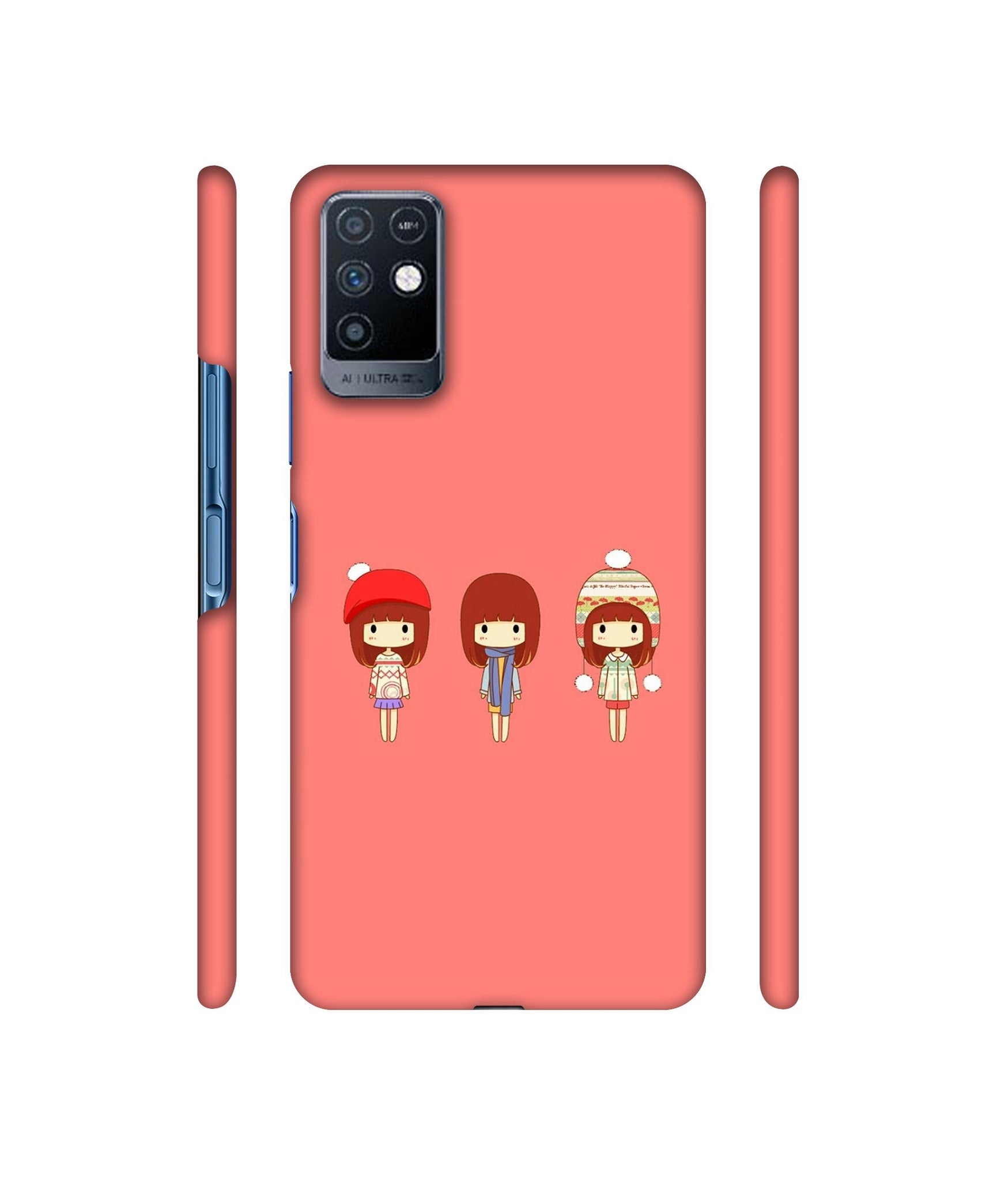 Cute Girls Designer Hard Back Cover for Infinix Note 10
