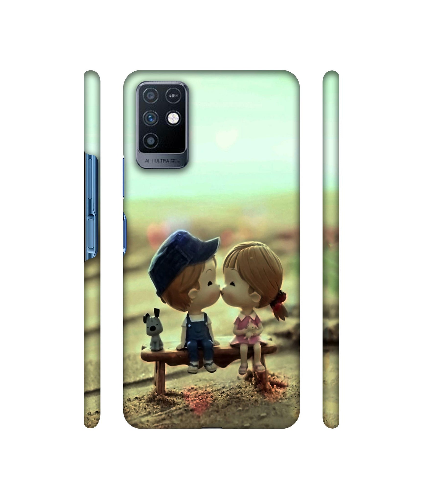 Love Couples Pattern Designer Hard Back Cover for Infinix Note 10