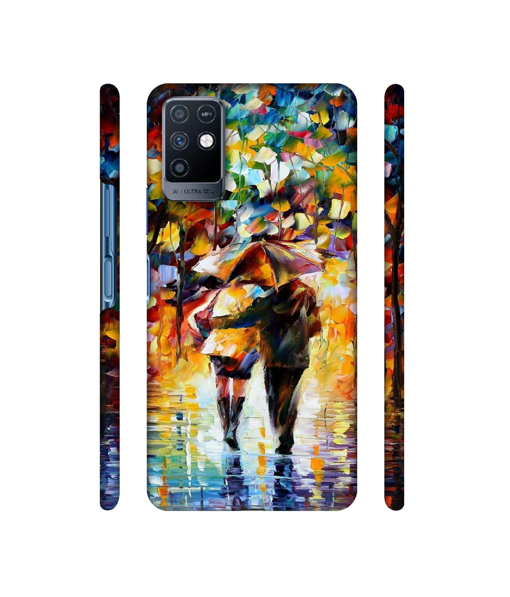 Paint Couple Pattern Designer Hard Back Cover for Infinix Note 10