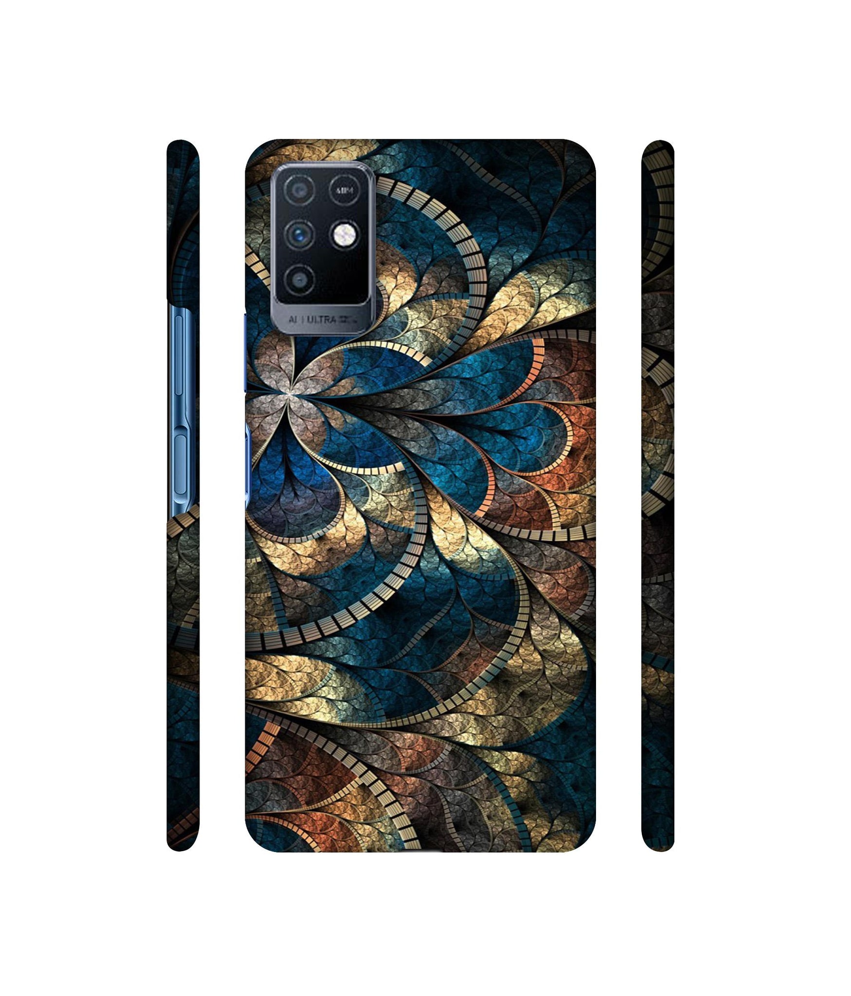 Fractional Pattern Designer Hard Back Cover for Infinix Note 10
