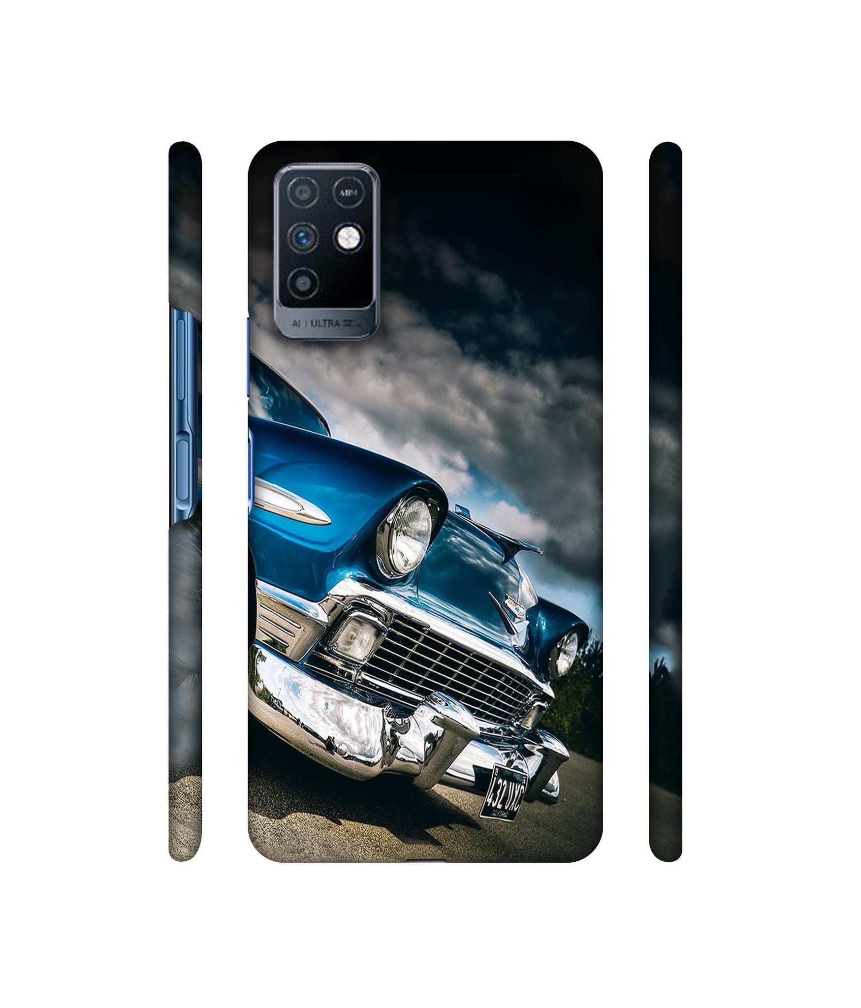 Vintage Car Pattern Designer Hard Back Cover for Infinix Note 10