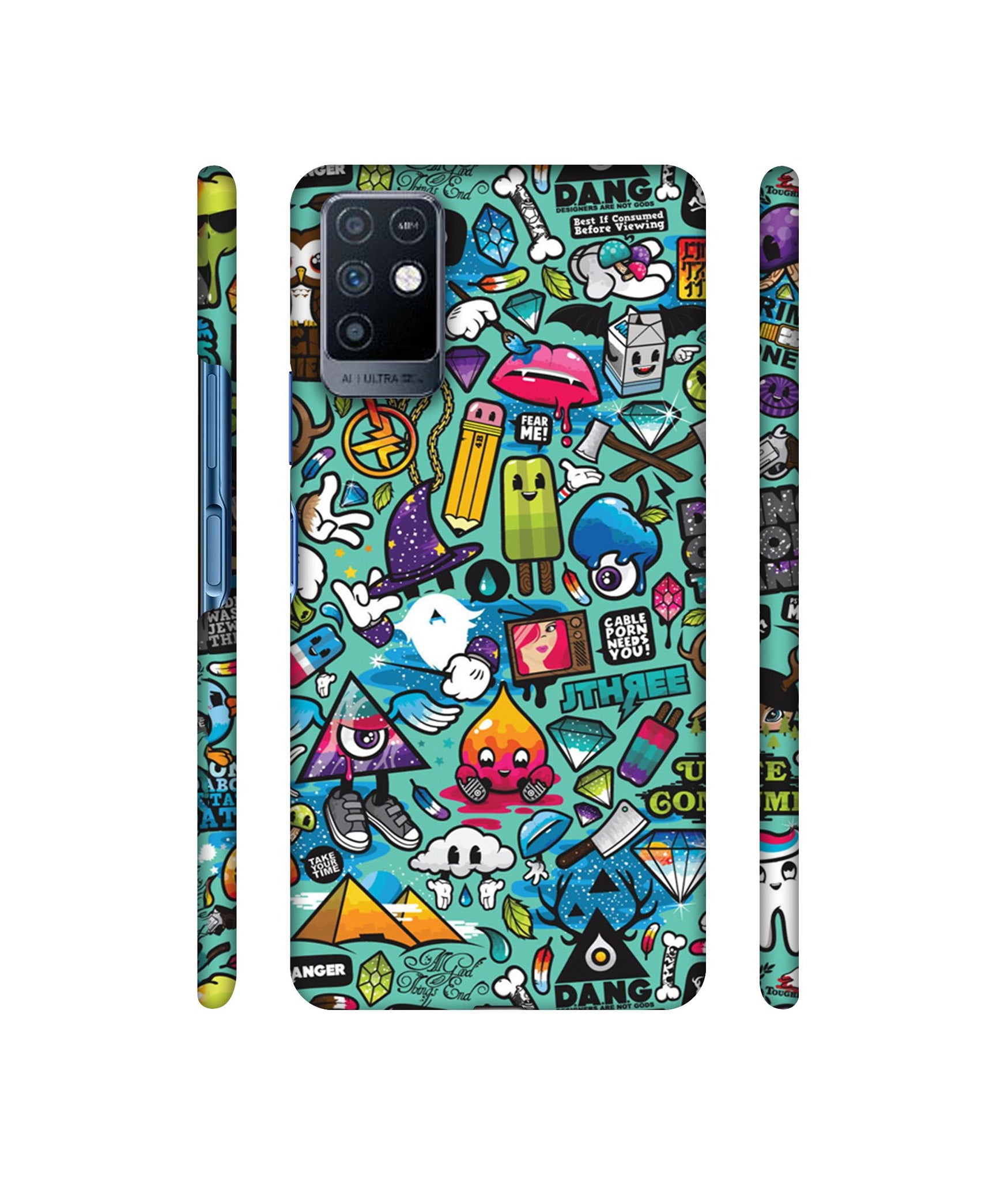 Crazy Designer Hard Back Cover for Infinix Note 10