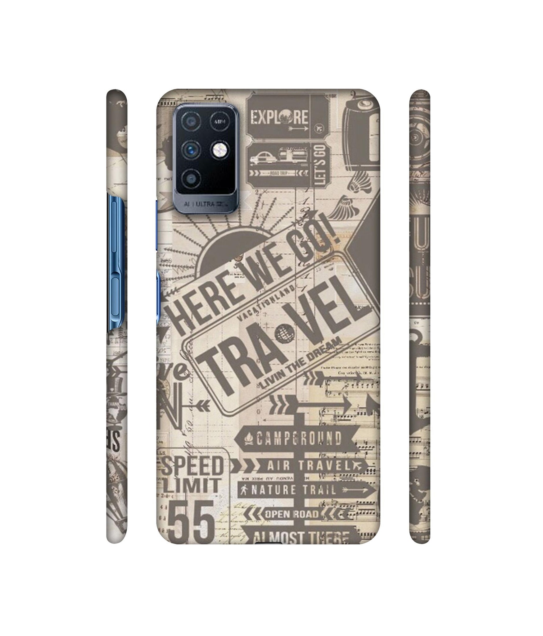 Travel Designer Hard Back Cover for Infinix Note 10