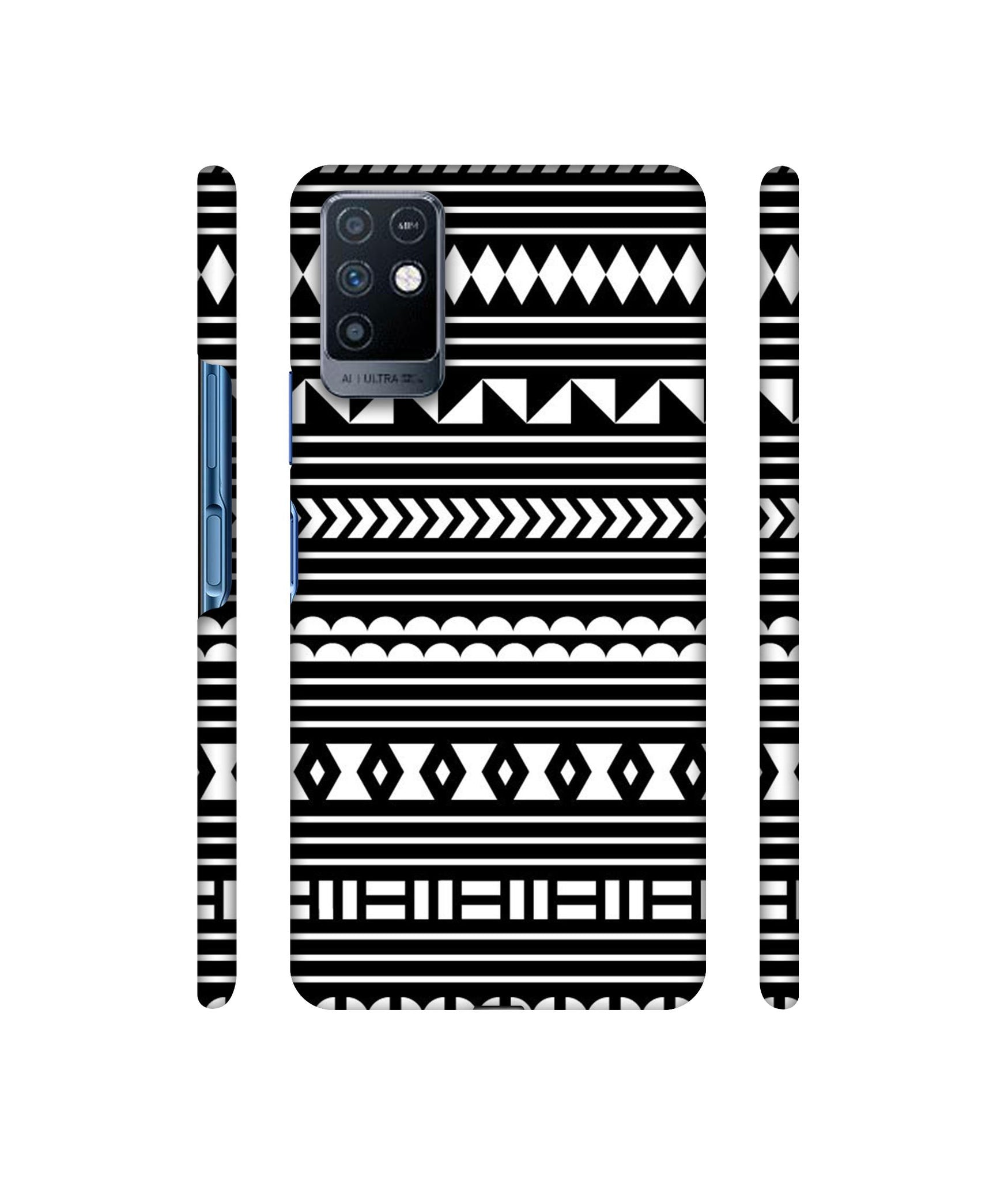 Black Pattern Designer Hard Back Cover for Infinix Note 10
