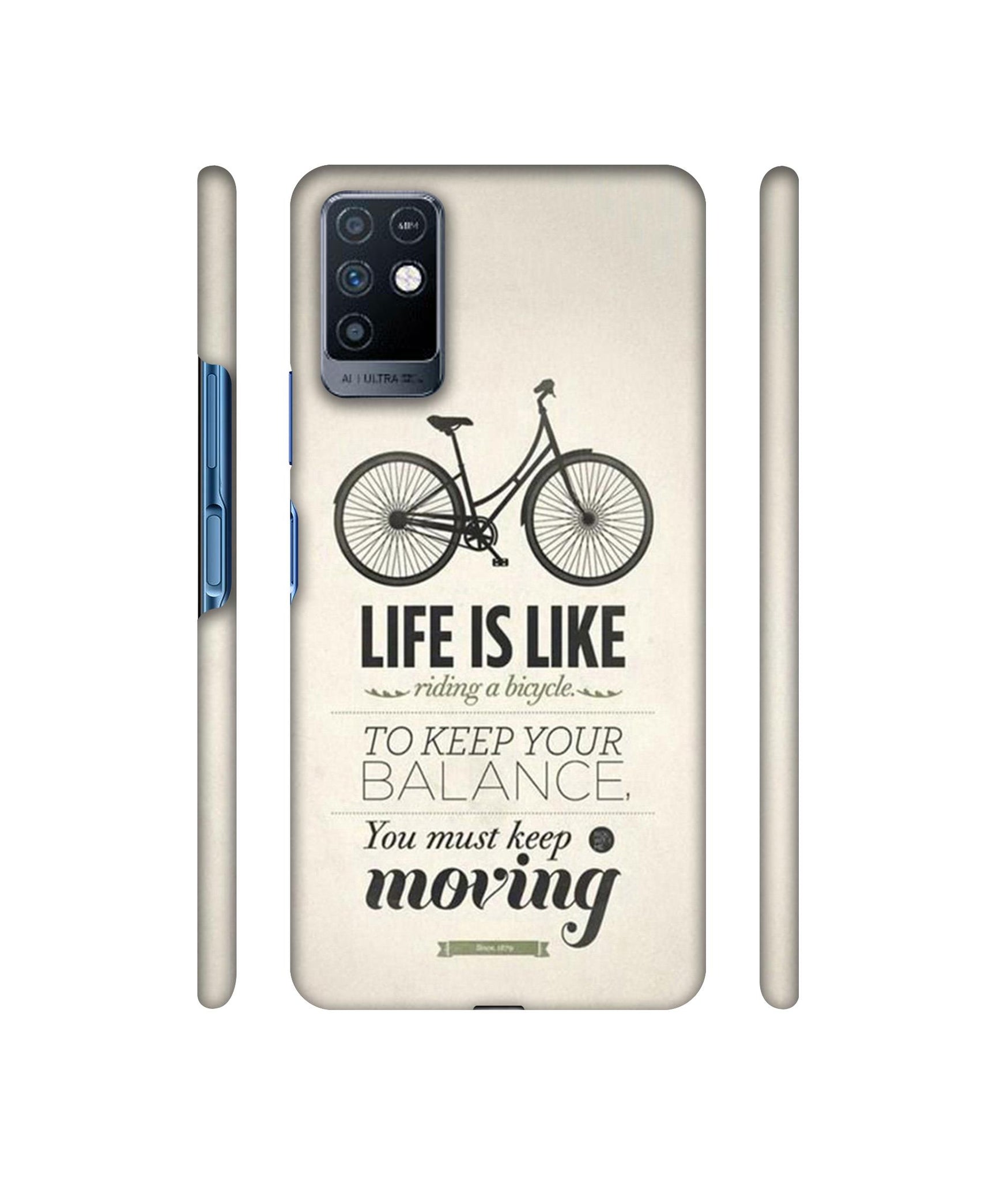 Life is Like Moving Designer Hard Back Cover for Infinix Note 10