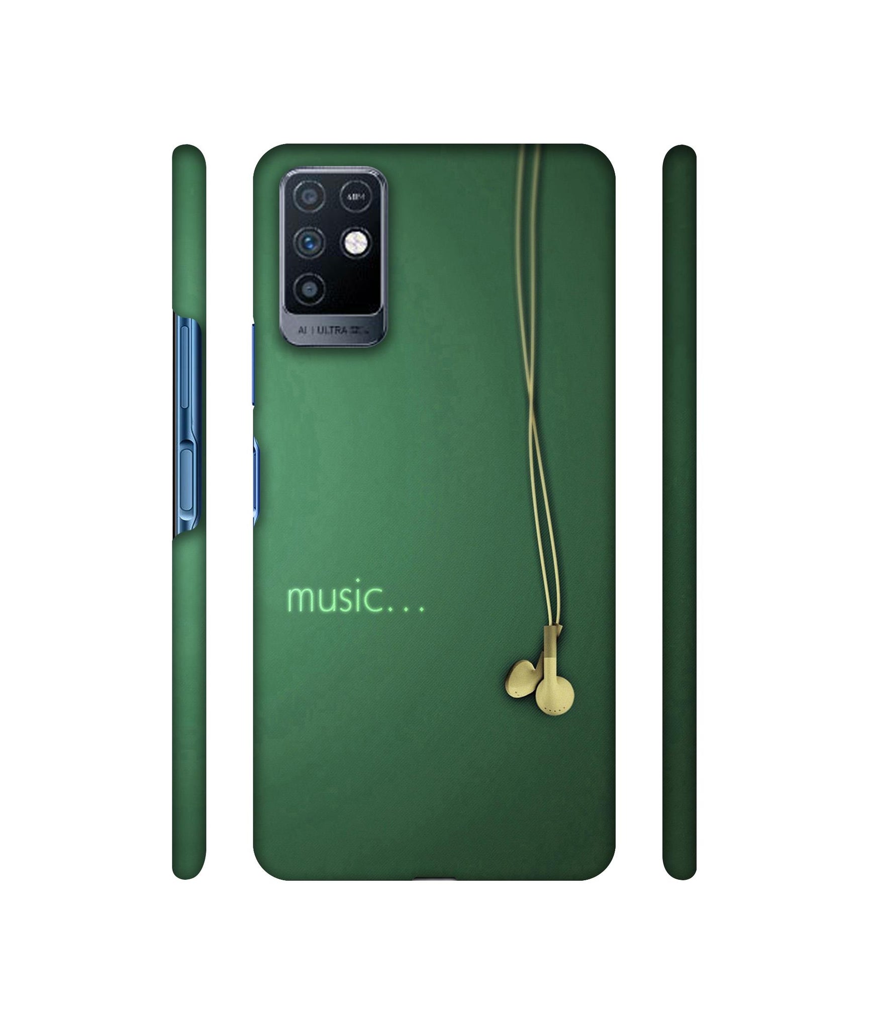 Headphone Music Designer Hard Back Cover for Infinix Note 10