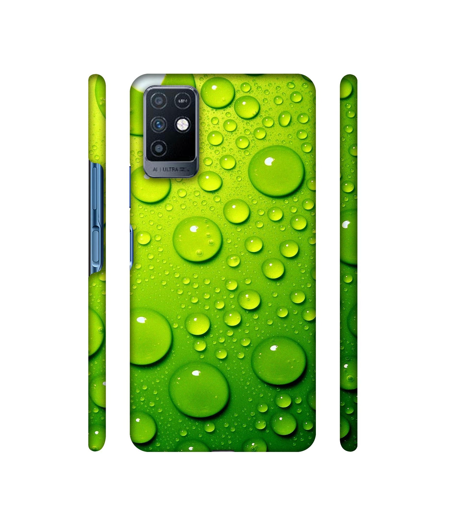 Green Bubbles Designer Hard Back Cover for Infinix Note 10