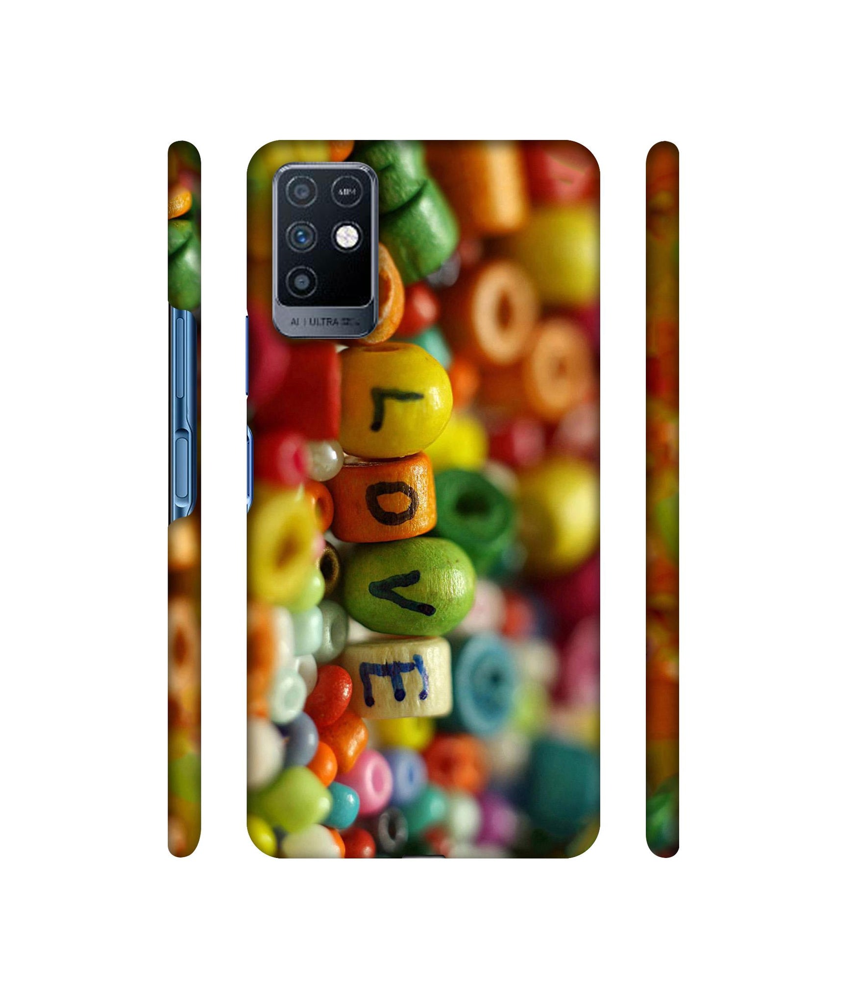 Colorful Love Designer Hard Back Cover for Infinix Note 10