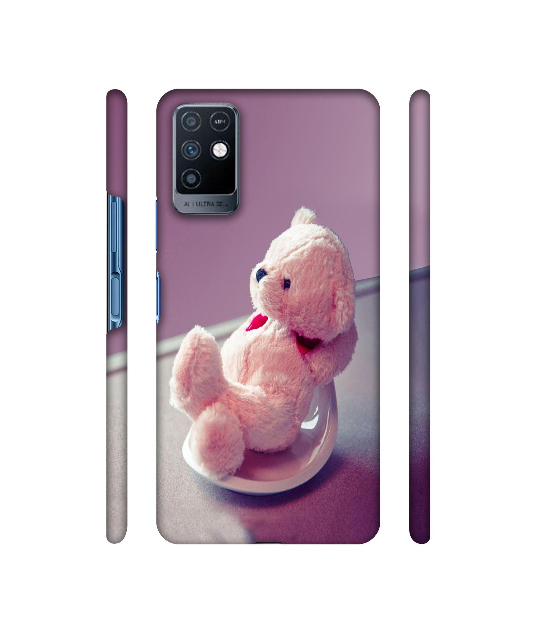Cute Teddy Bear Designer Hard Back Cover for Infinix Note 10