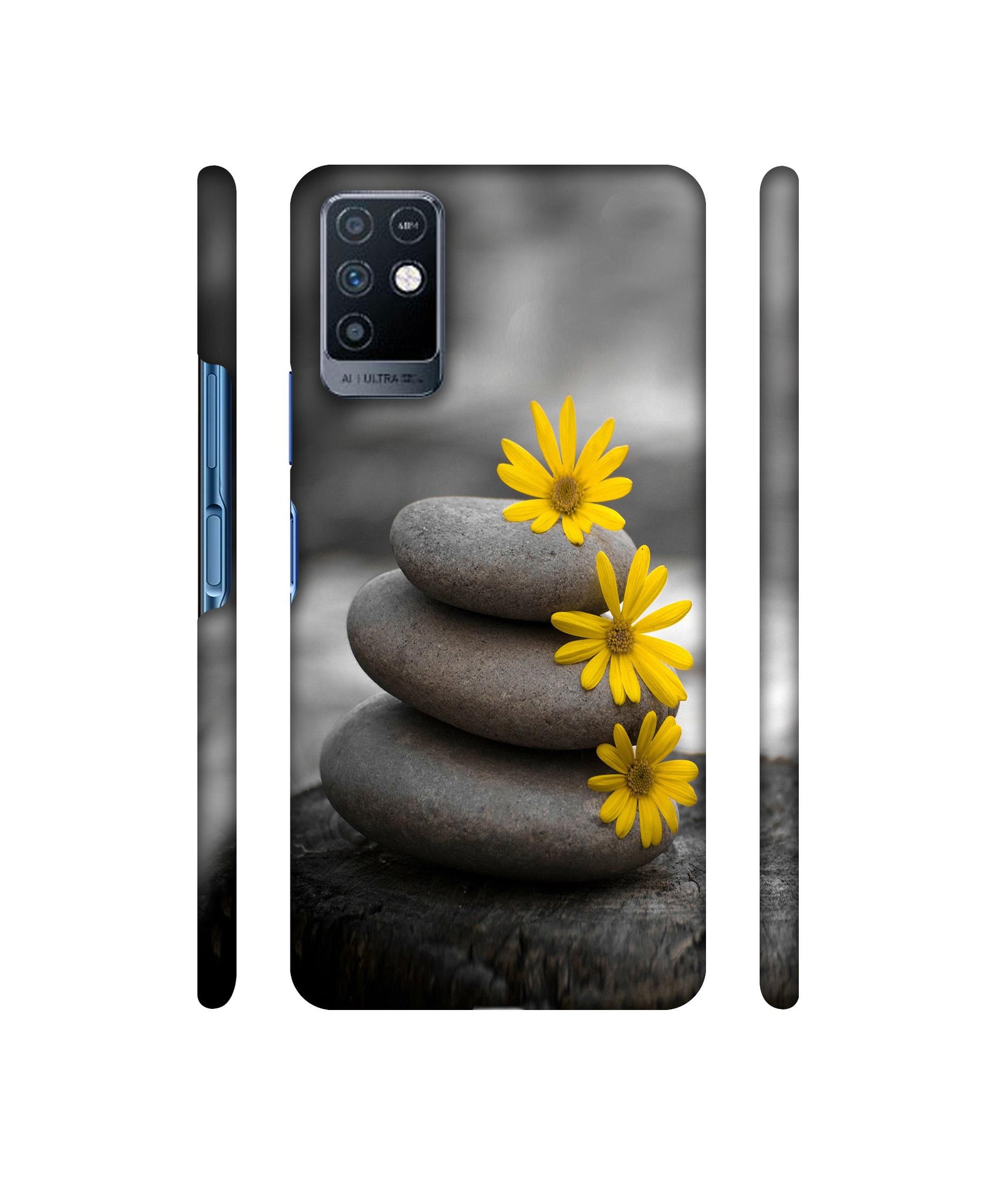 Stones And Flower Designer Hard Back Cover for Infinix Note 10