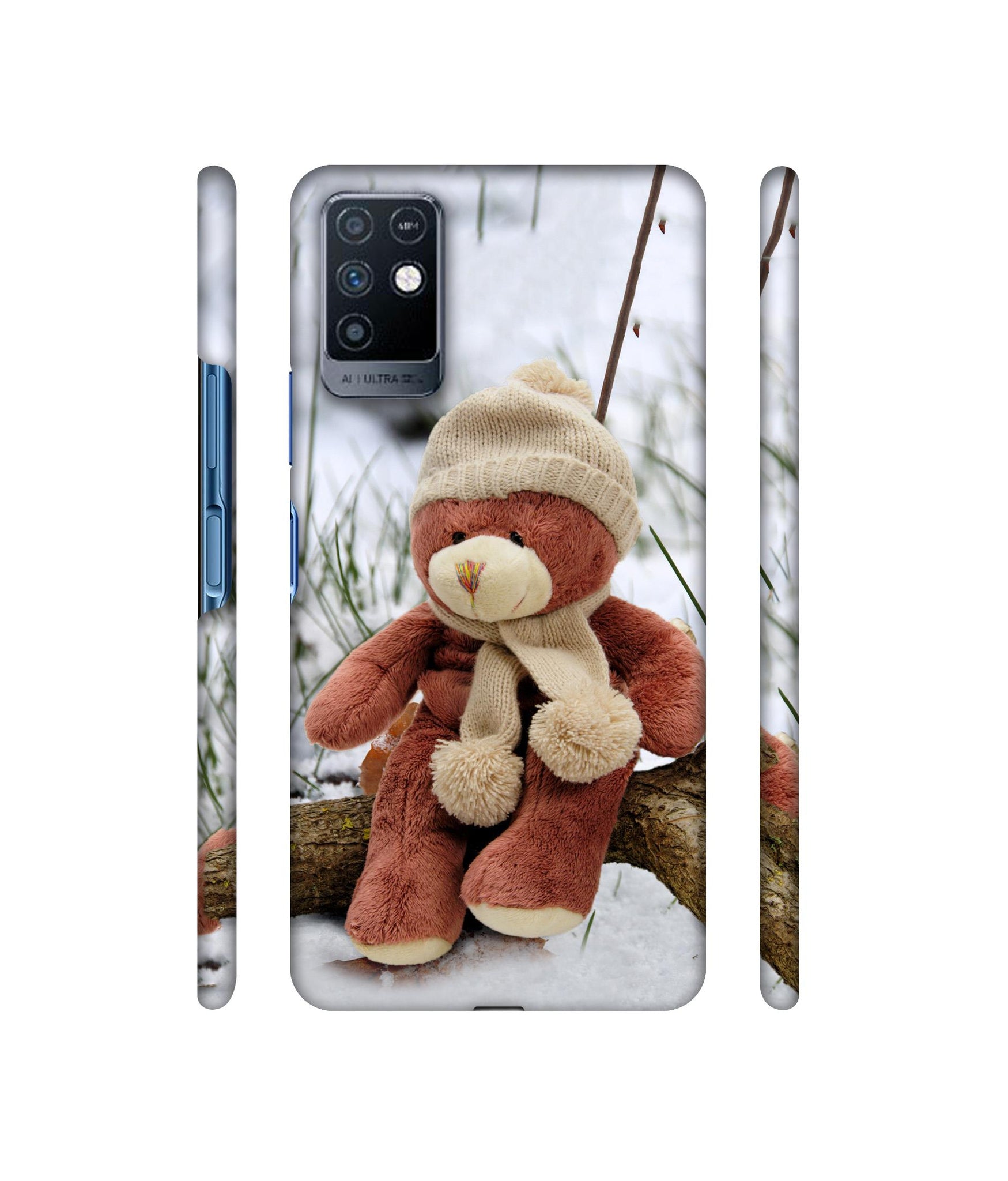 Woolen Bear Designer Hard Back Cover for Infinix Note 10