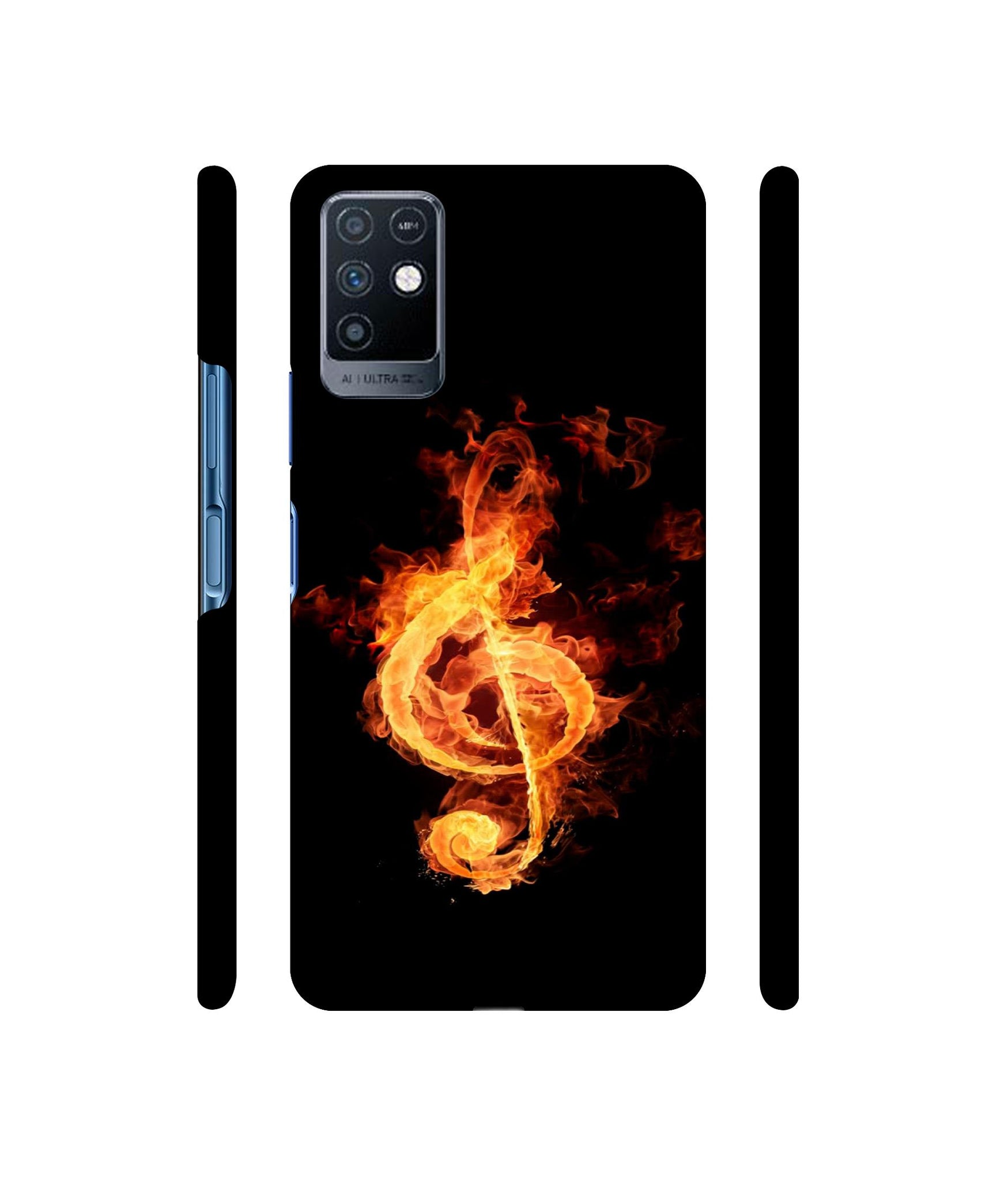 Fire Note Designer Hard Back Cover for Infinix Note 10