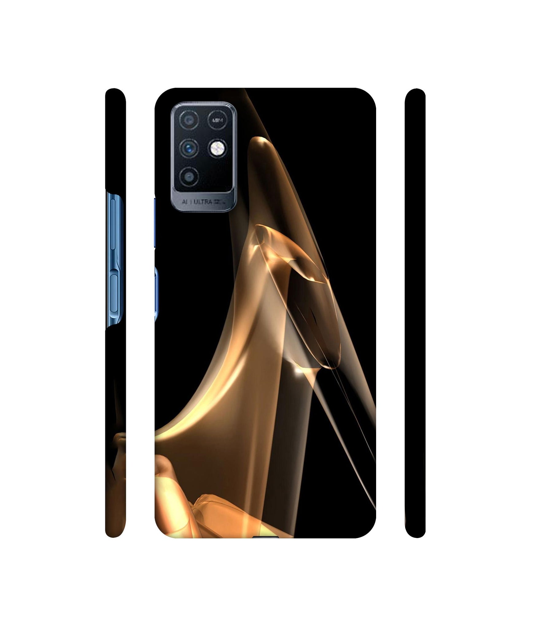 Gold Smoke Designer Hard Back Cover for Infinix Note 10