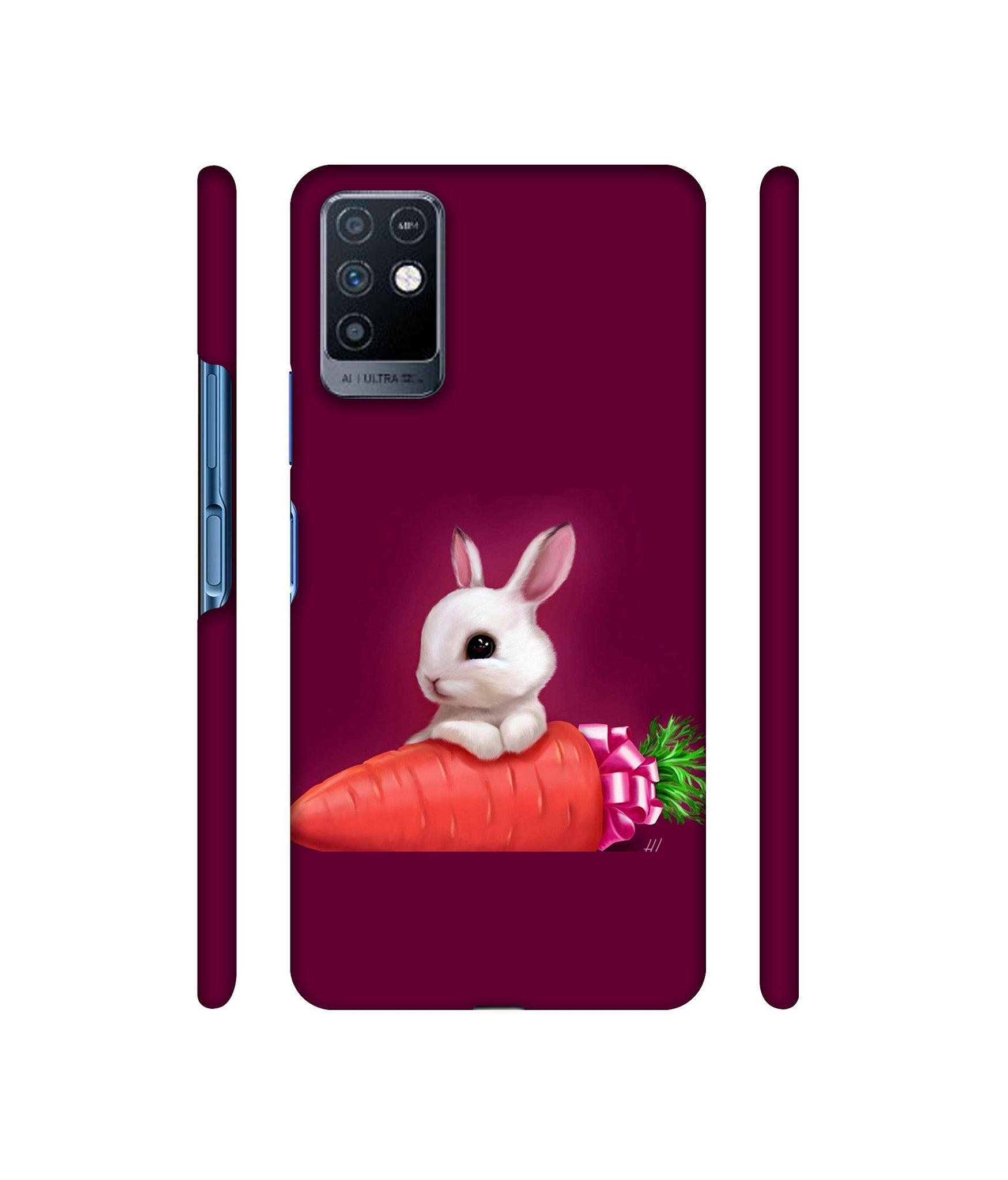 Bunny With Carrot Designer Hard Back Cover for Infinix Note 10