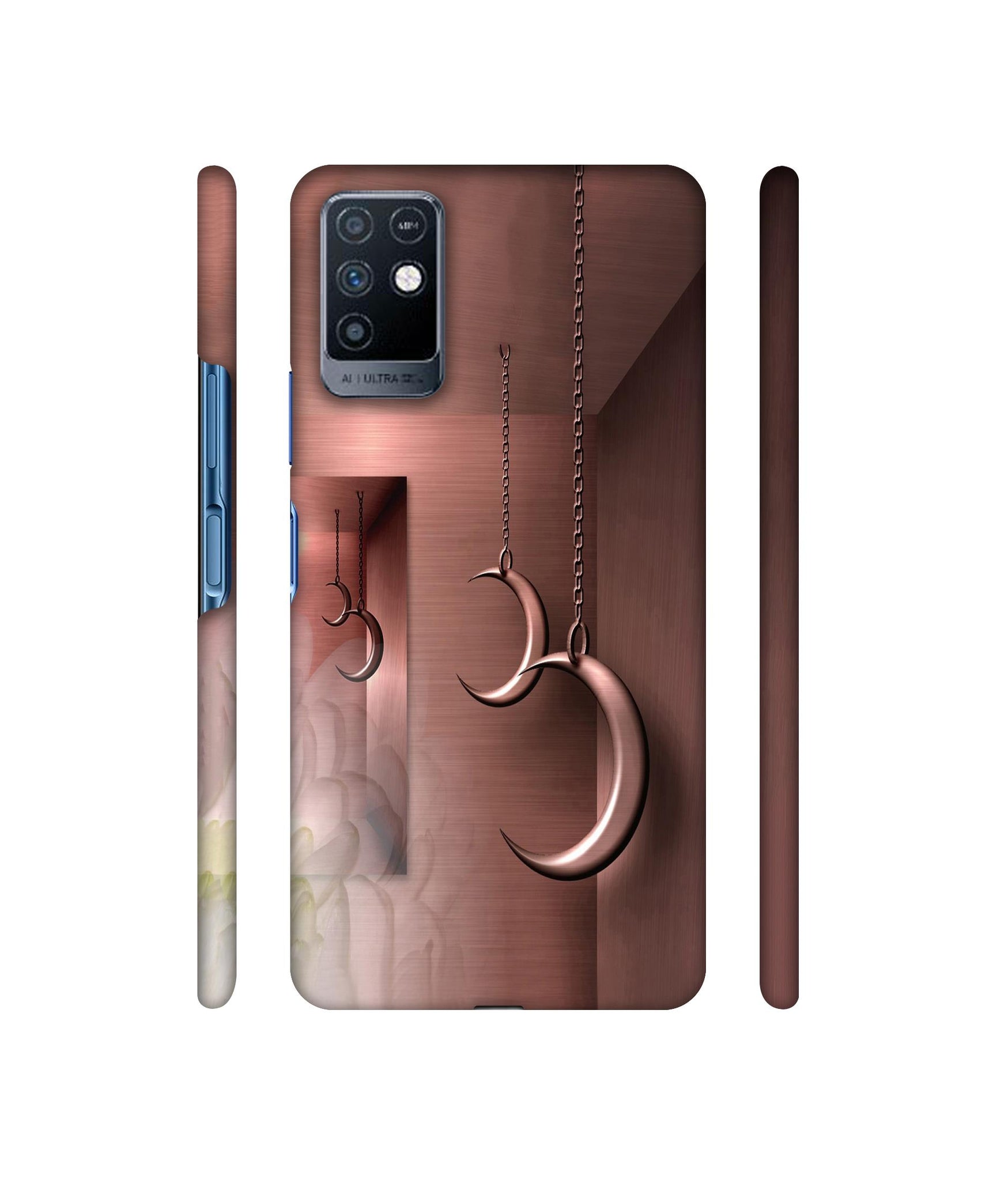 Flower Metal Designer Hard Back Cover for Infinix Note 10