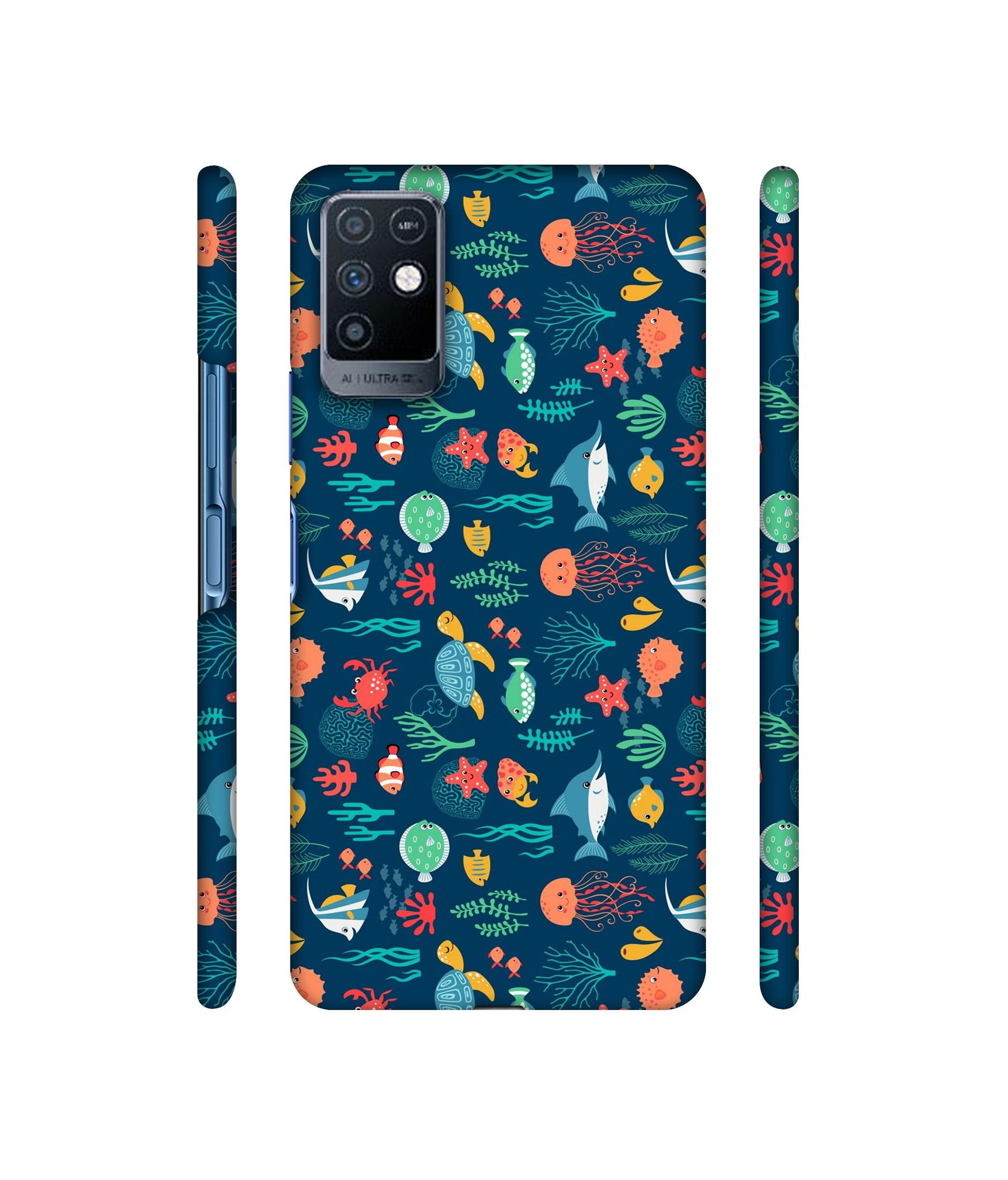 Aquarium Texture Designer Hard Back Cover for Infinix Note 10