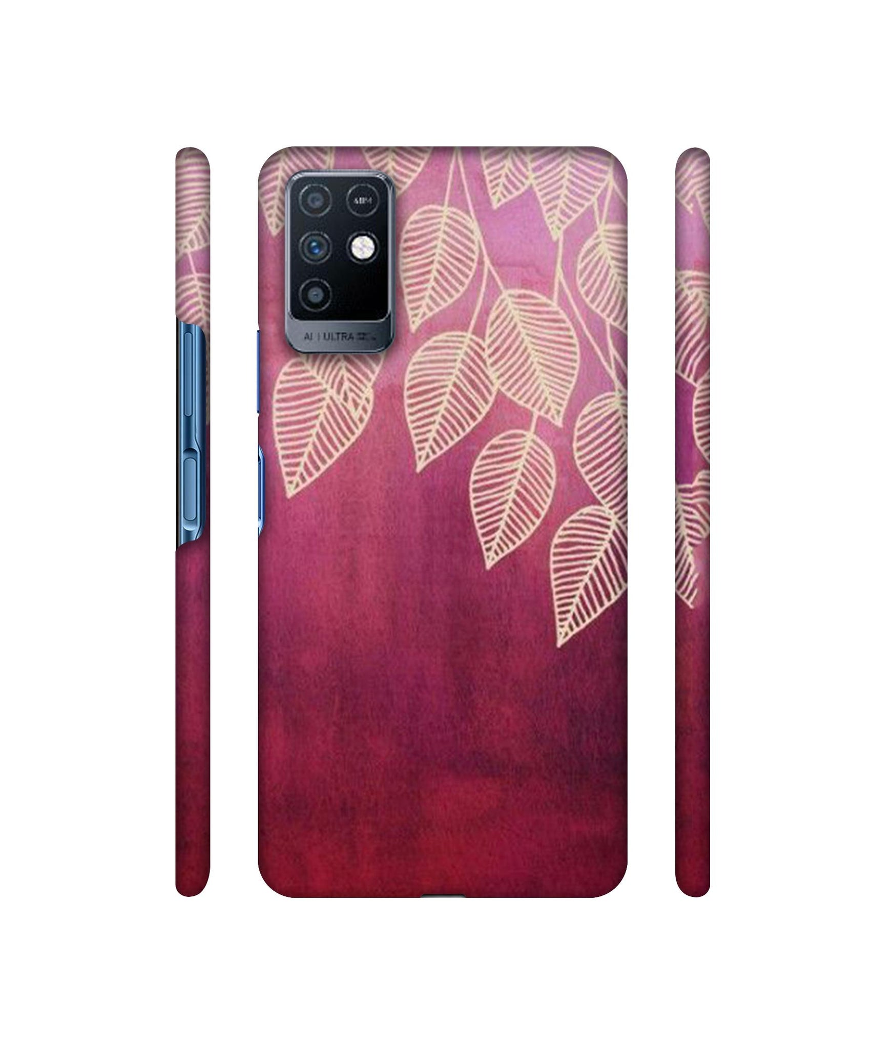 Leaf Pattern Designer Hard Back Cover for Infinix Note 10