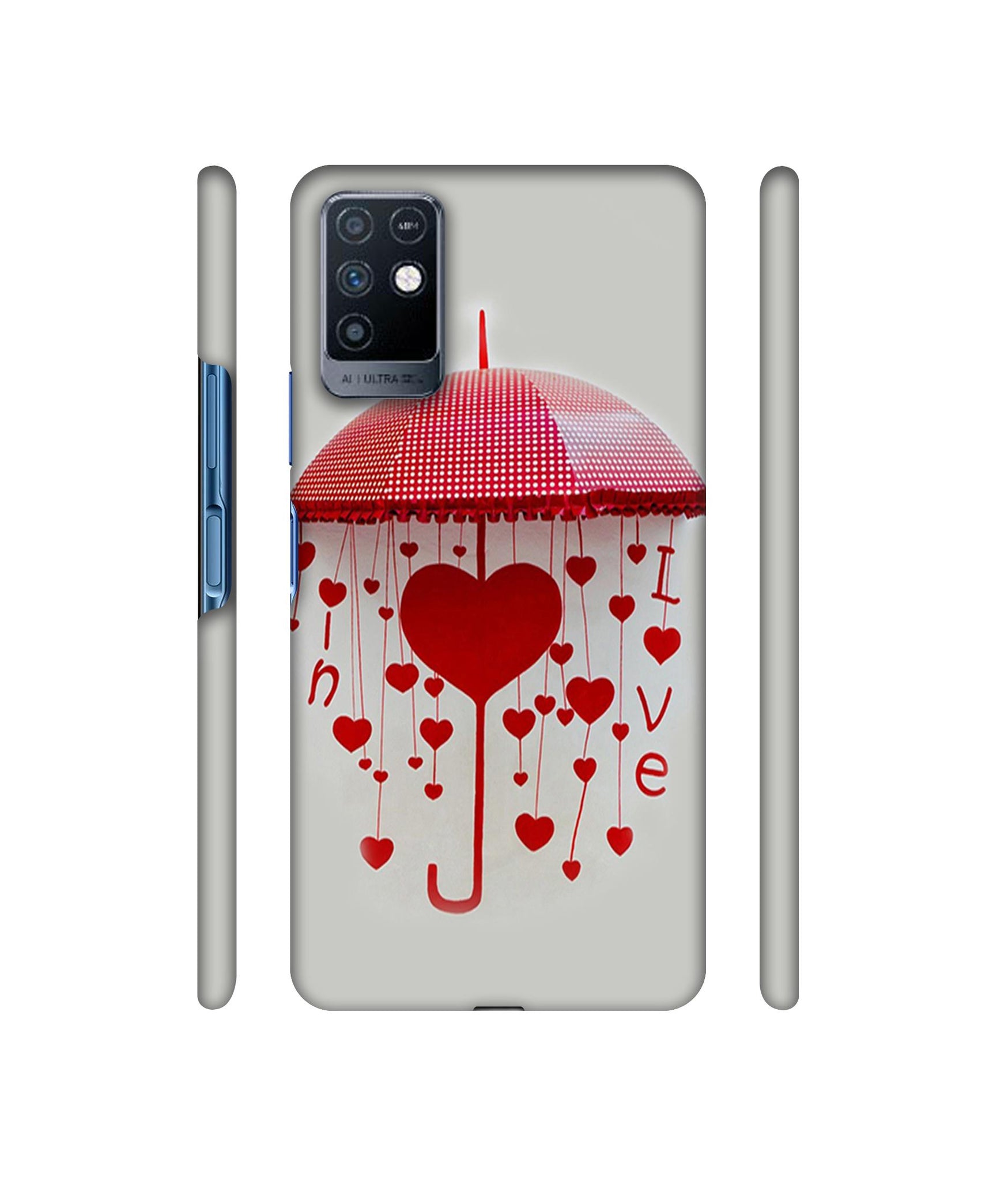 Love Heart Designer Hard Back Cover for Infinix Note 10