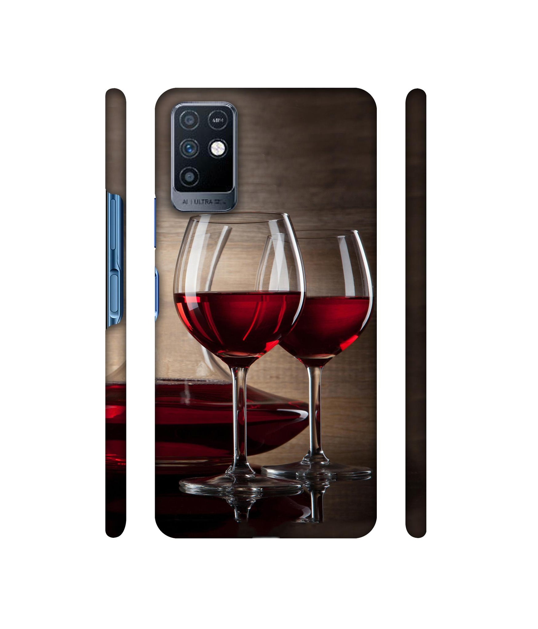 Wine Glass Designer Hard Back Cover for Infinix Note 10
