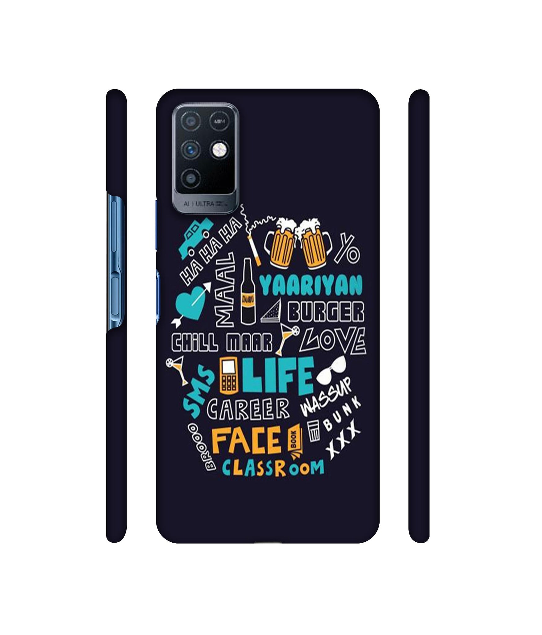 Funny Quote Designer Hard Back Cover for Infinix Note 10