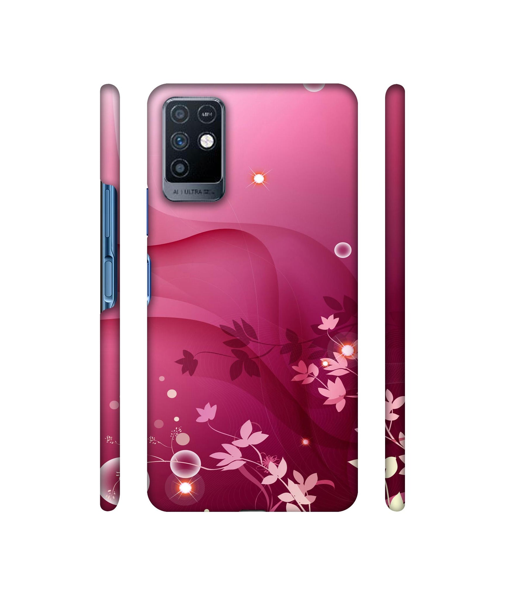 Pink Abstract Designer Hard Back Cover for Infinix Note 10