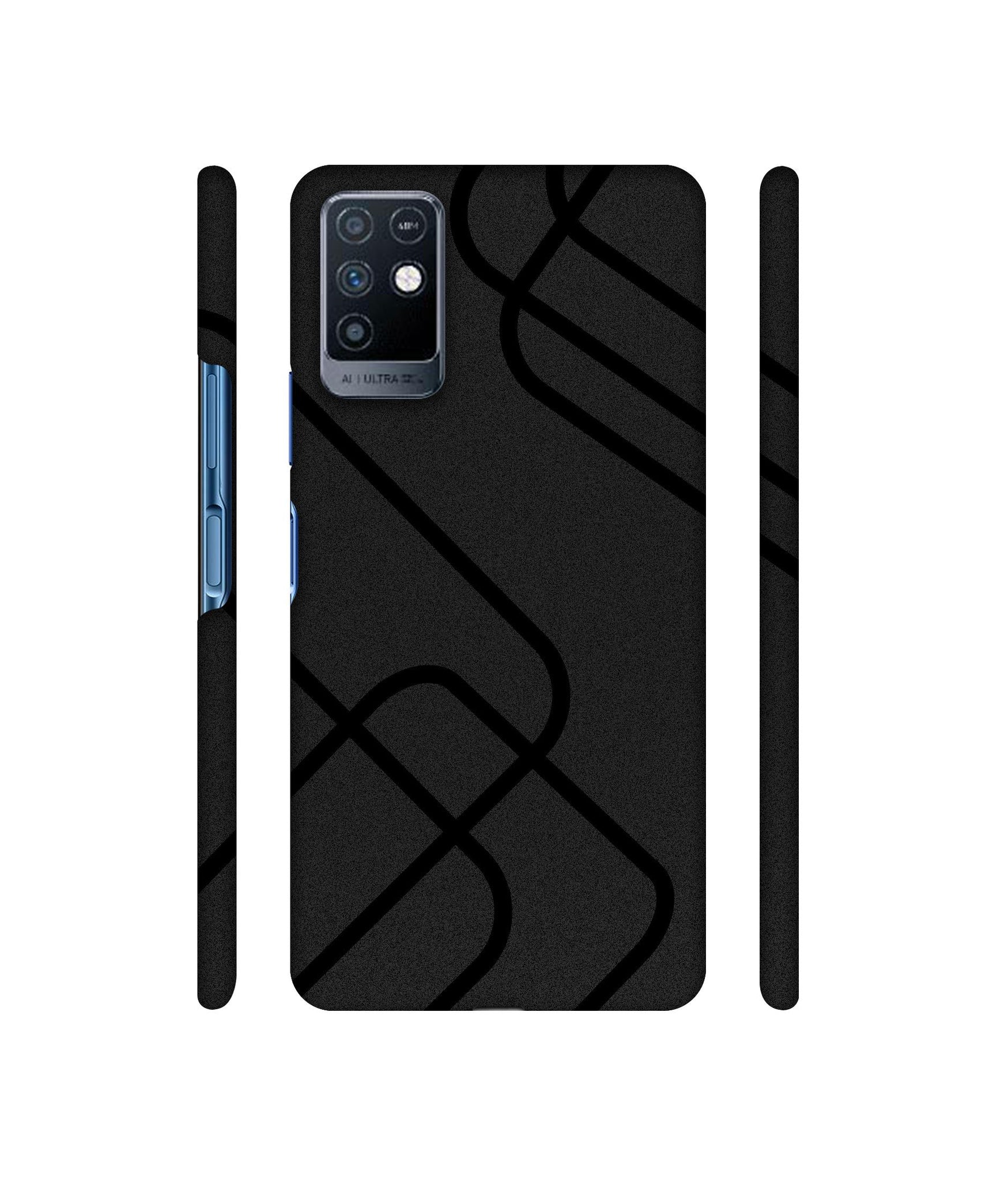 Zig-Zag Black Line Designer Hard Back Cover for Infinix Note 10