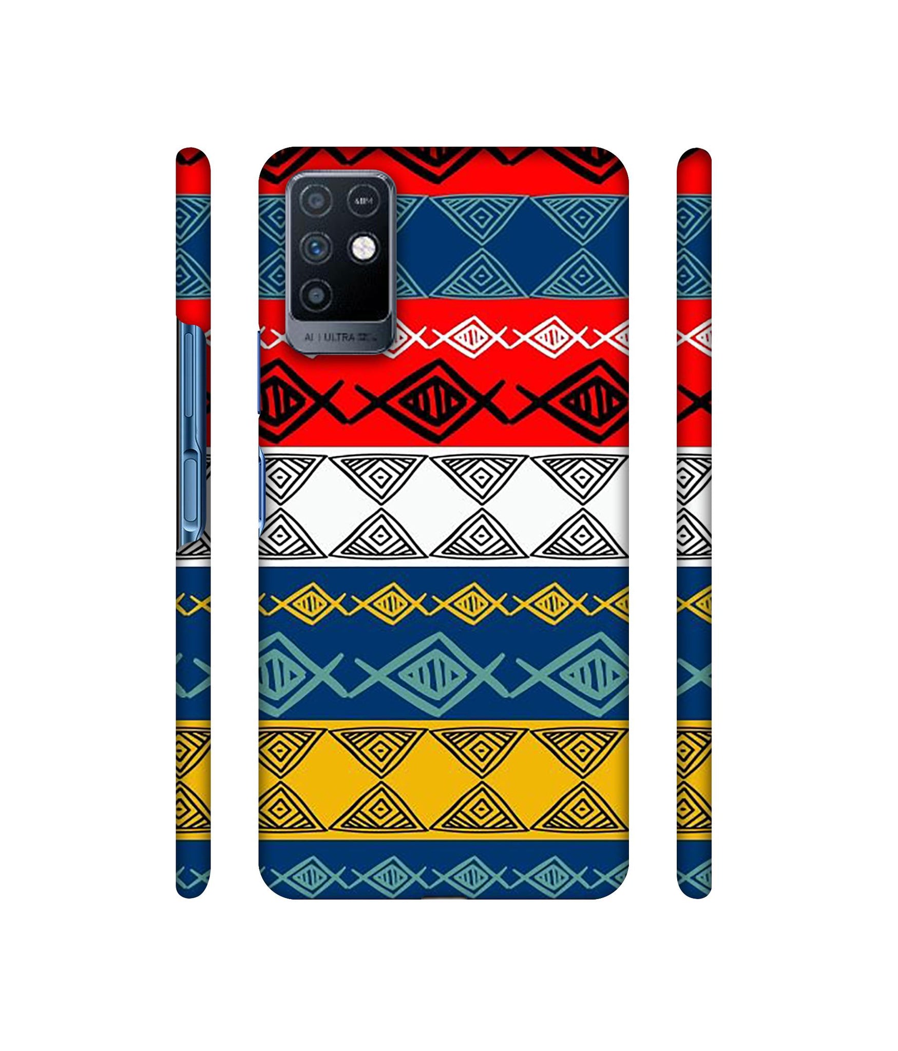 Colorful Hand Made Rangoli Art Designer Hard Back Cover for Infinix Note 10