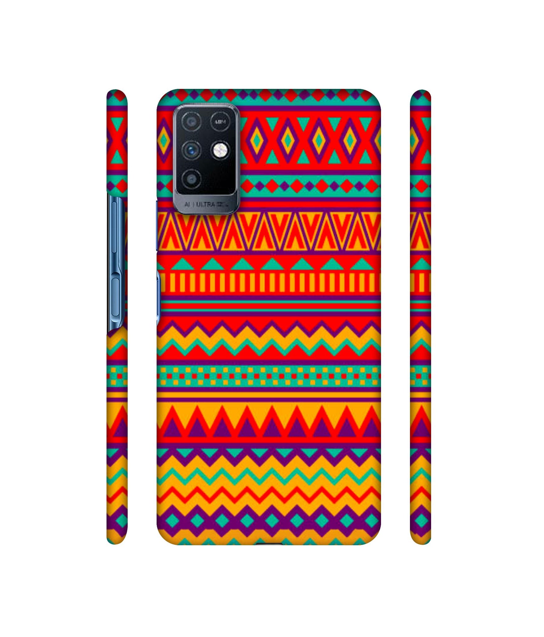 Multicolor Rangoli Art Designer Hard Back Cover for Infinix Note 10