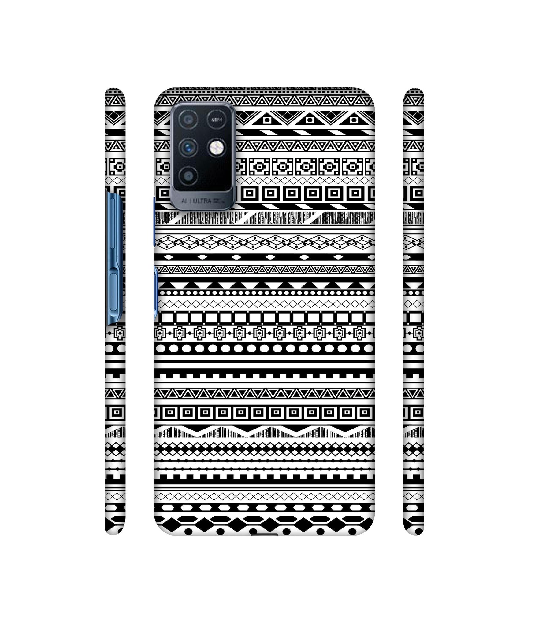 Black & White Patterns Designer Hard Back Cover for Infinix Note 10