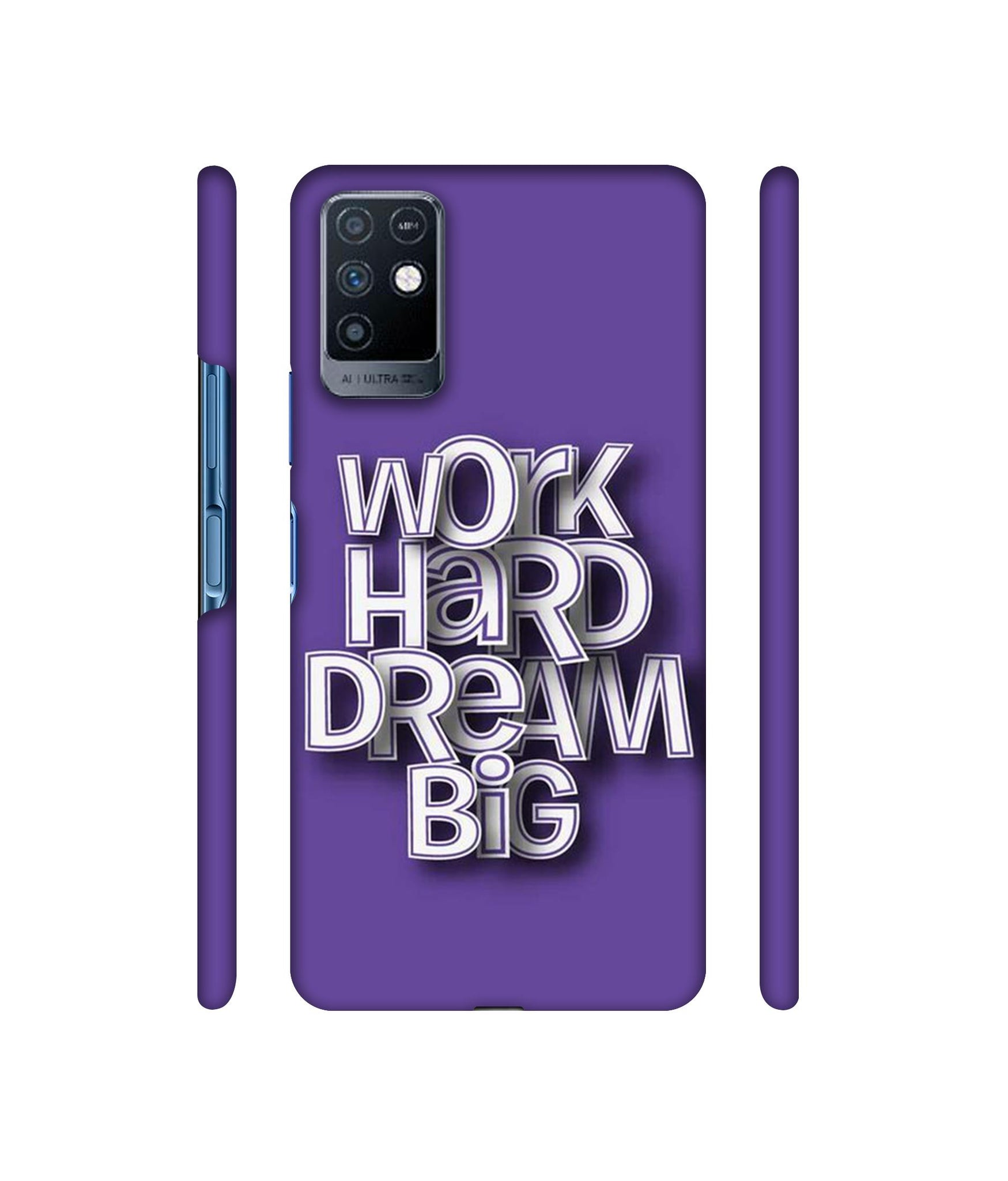 Work Hard Dream Big Designer Hard Back Cover for Infinix Note 10