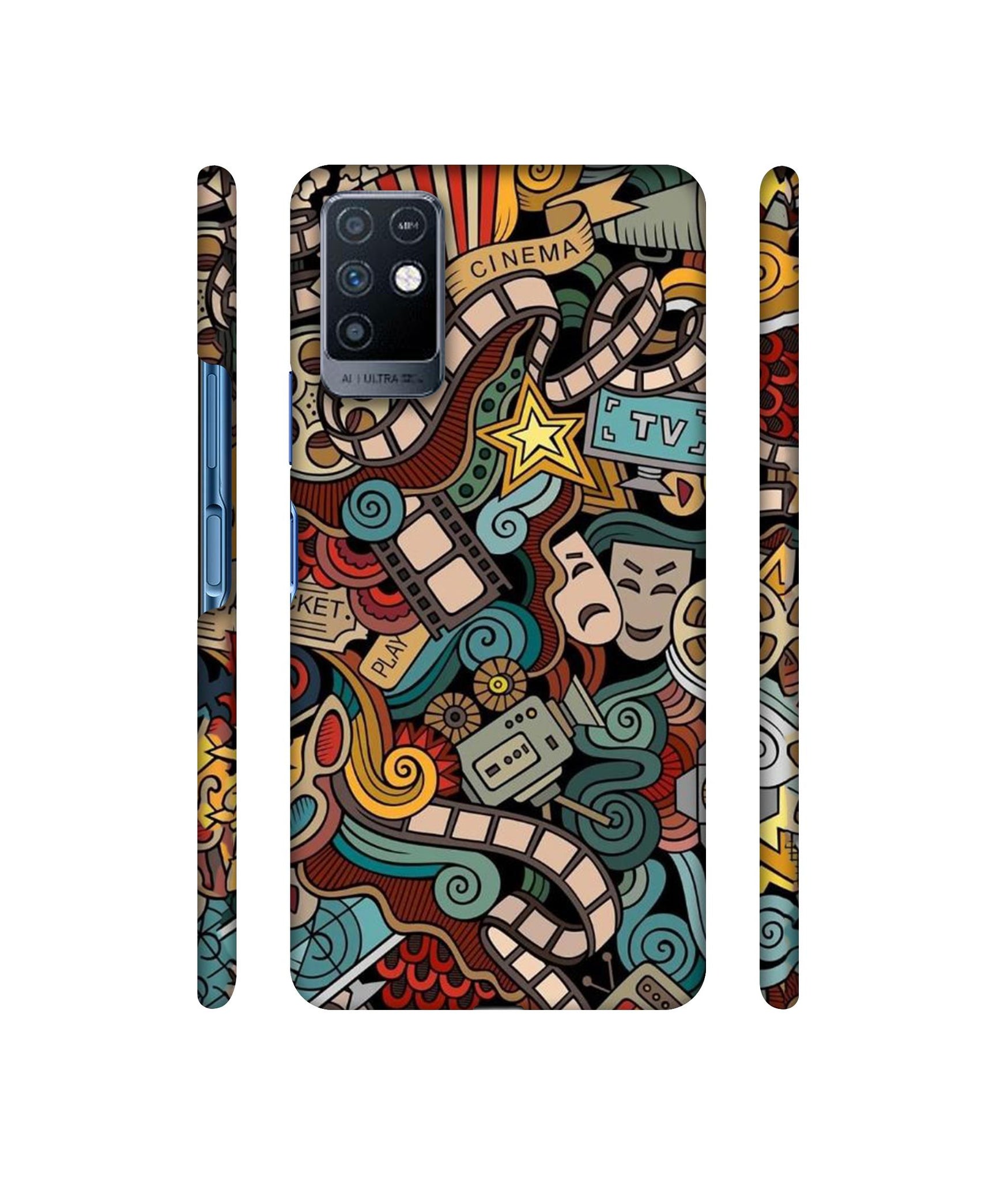 Movies Designer Hard Back Cover for Infinix Note 10