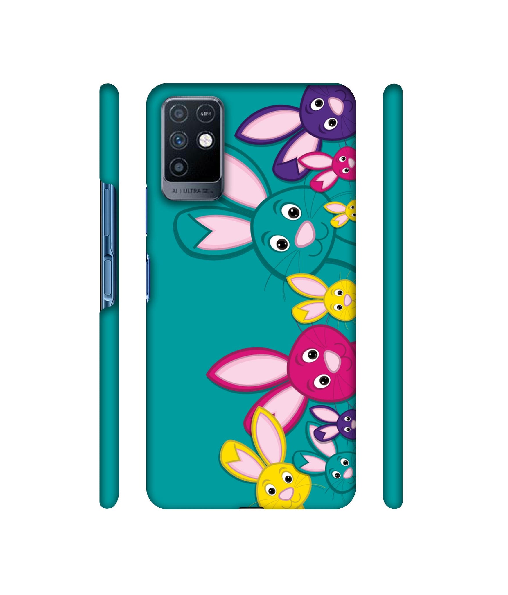 Rabbit Family Designer Hard Back Cover for Infinix Note 10
