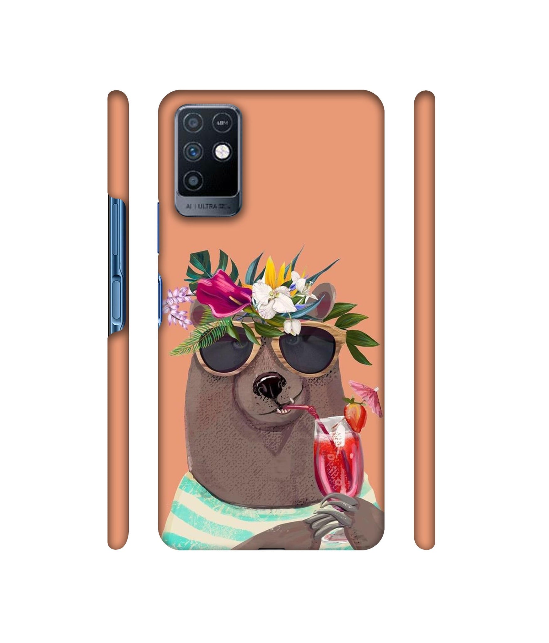 Summer Chill Beer Designer Hard Back Cover for Infinix Note 10