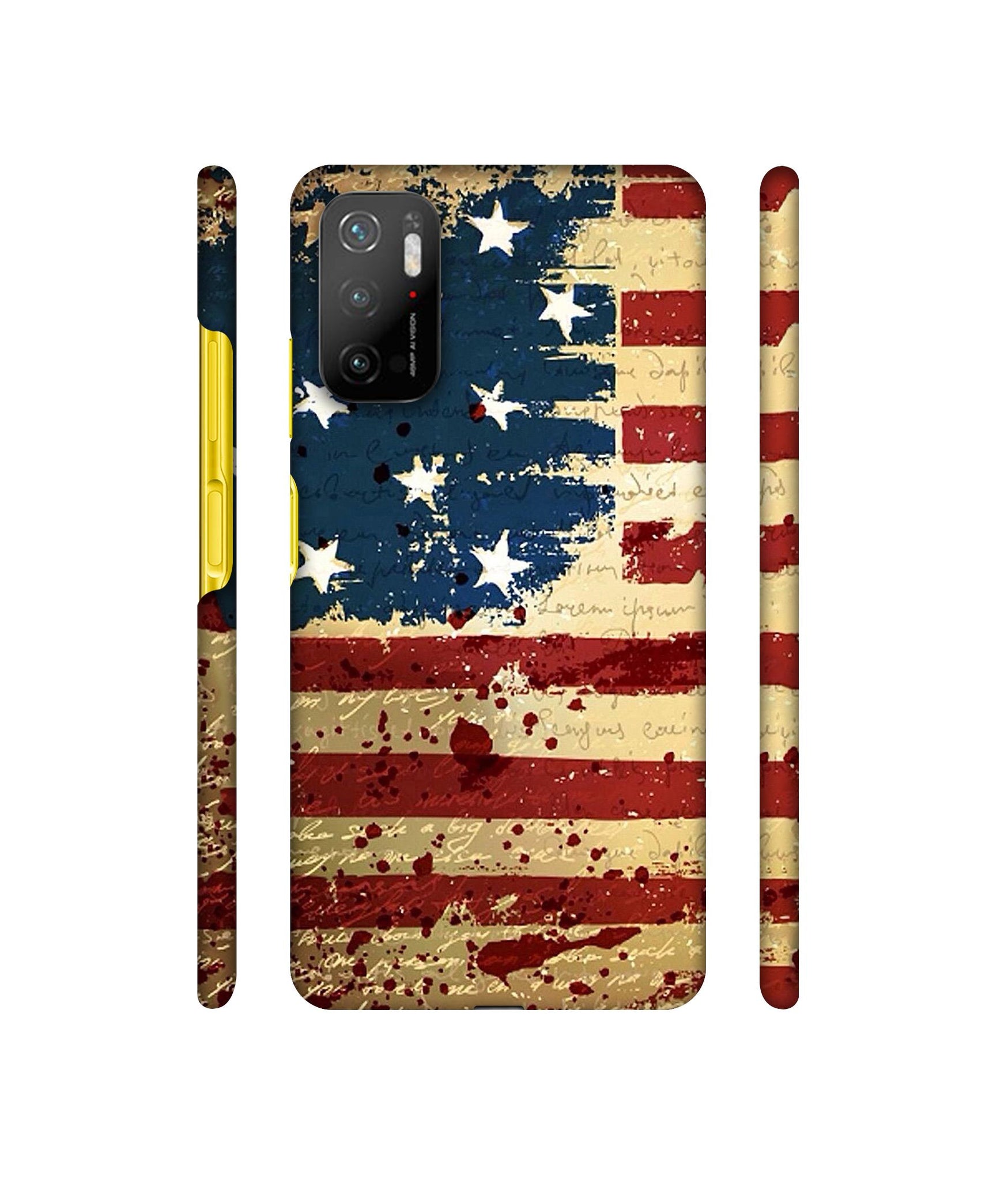 Colorful USA Flag Designer Hard Back Cover for Mi Poco M3 Pro 4G / Mi Poco M3 Pro 5G / Redmi Note 10T 5G