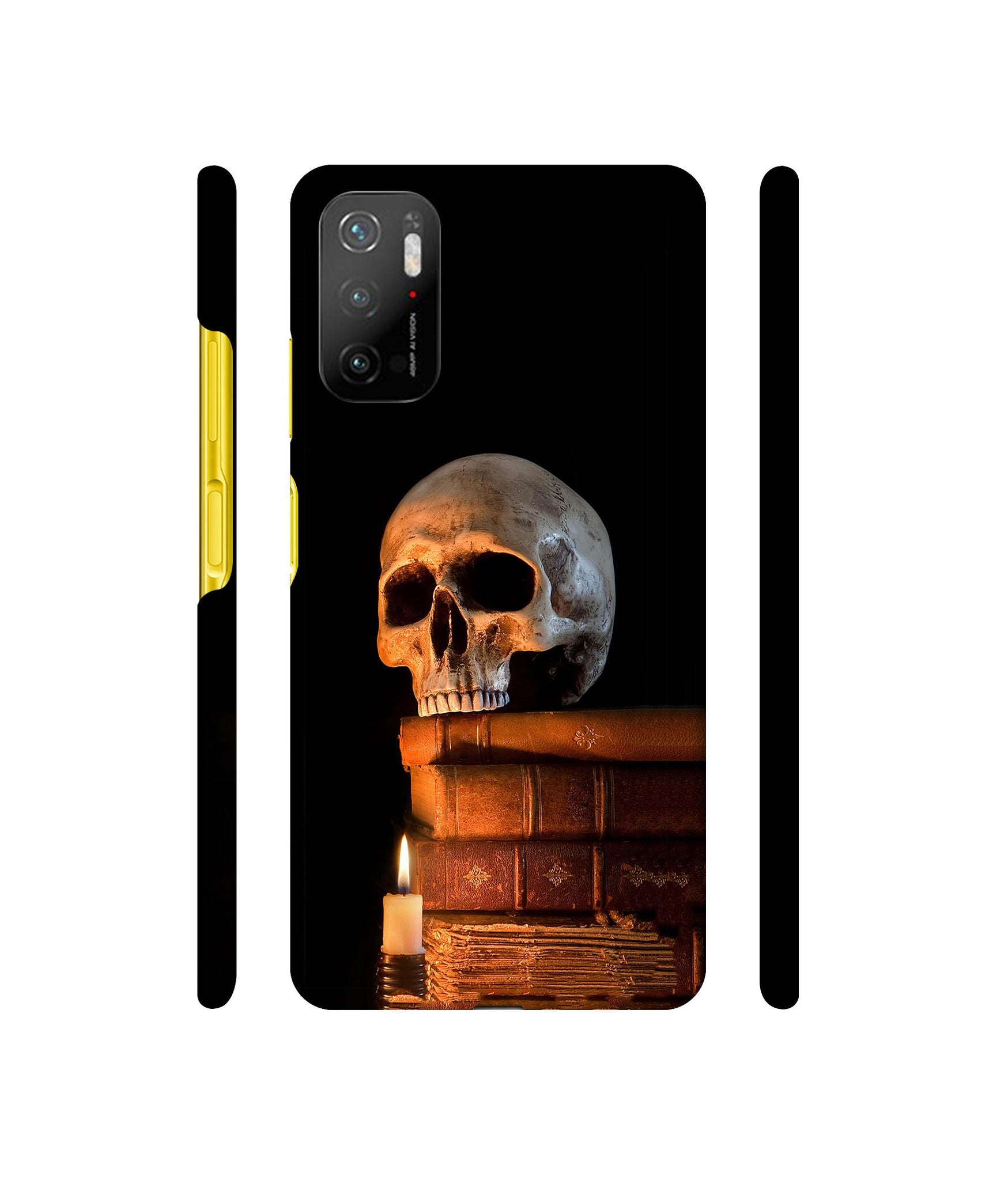 Skull Magic Candles Books Designer Hard Back Cover for Mi Poco M3 Pro 4G / Mi Poco M3 Pro 5G / Redmi Note 10T 5G