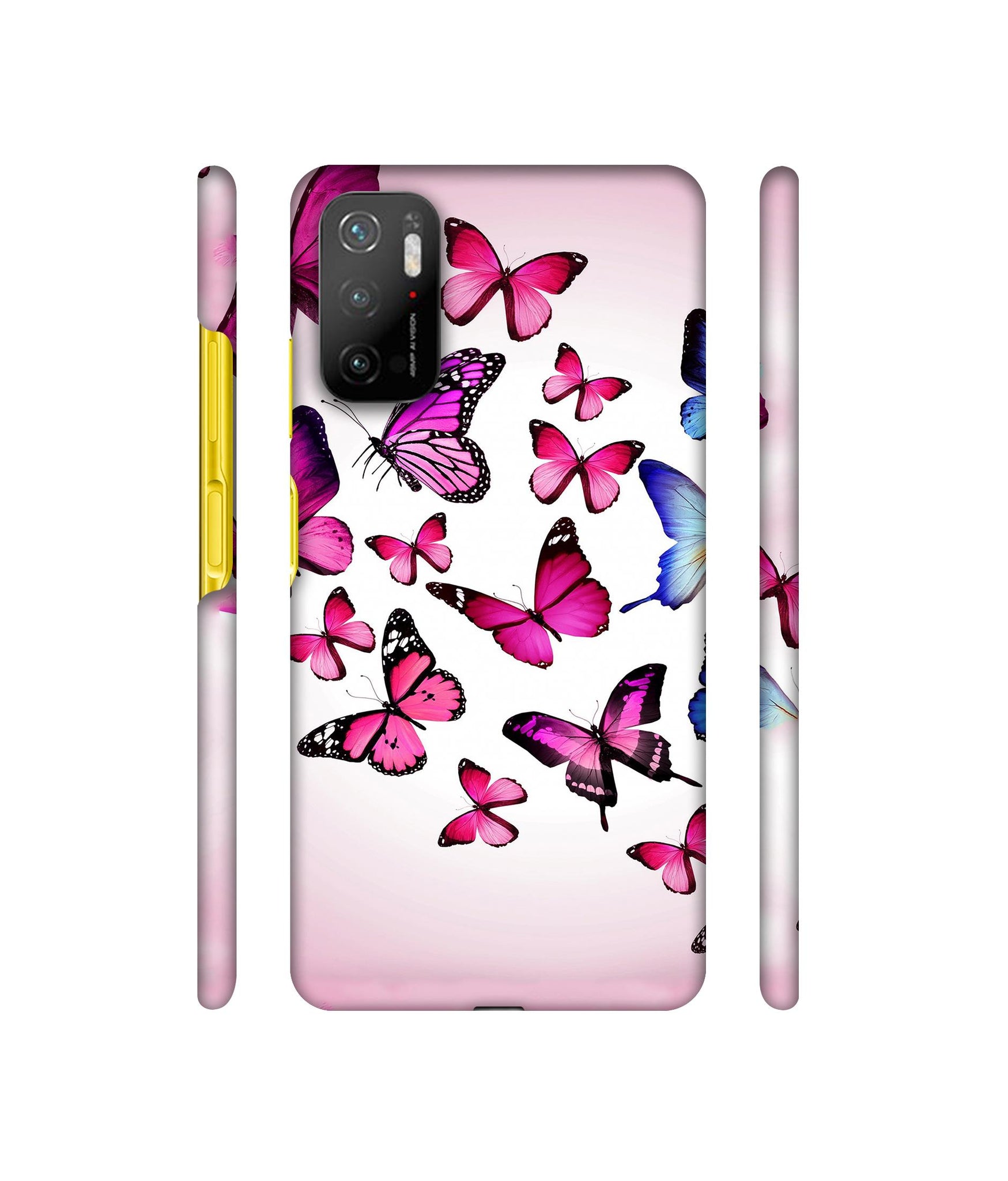 Flying Colorful Butterfly Designer Hard Back Cover for Mi Poco M3 Pro 4G / Mi Poco M3 Pro 5G / Redmi Note 10T 5G