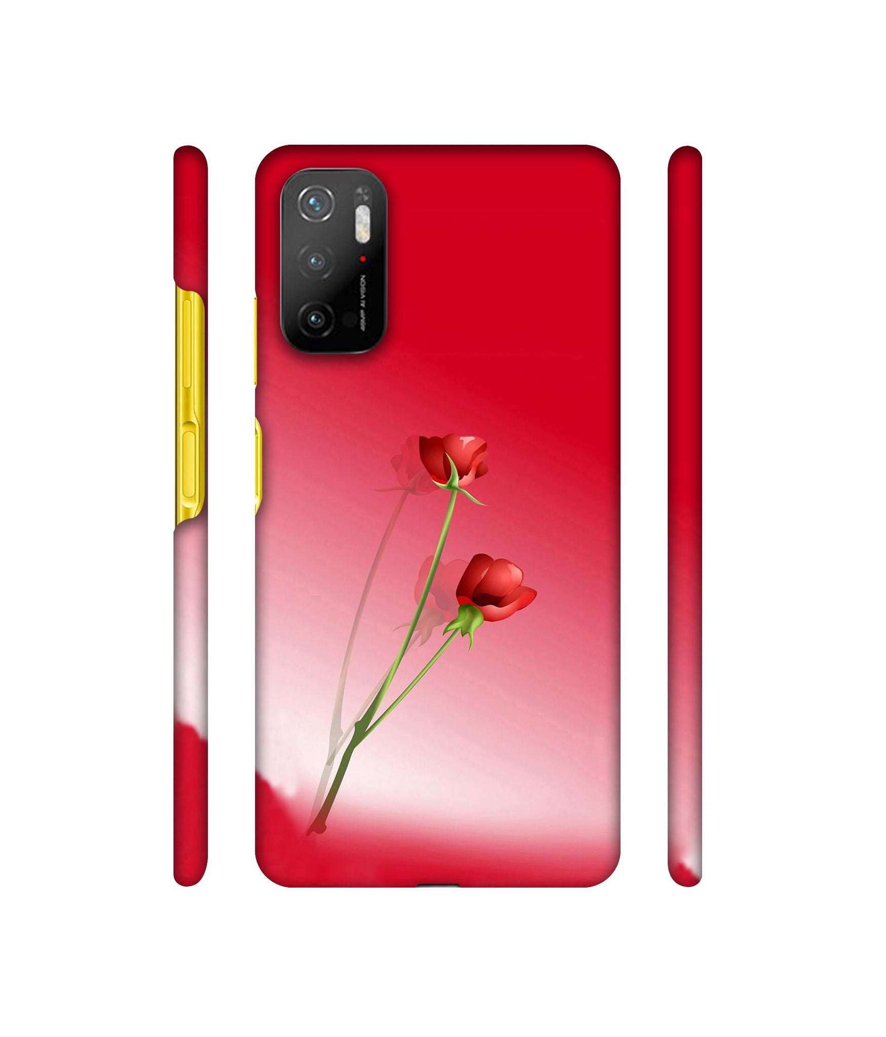 Red Roses Designer Hard Back Cover for Mi Poco M3 Pro 4G / Mi Poco M3 Pro 5G / Redmi Note 10T 5G