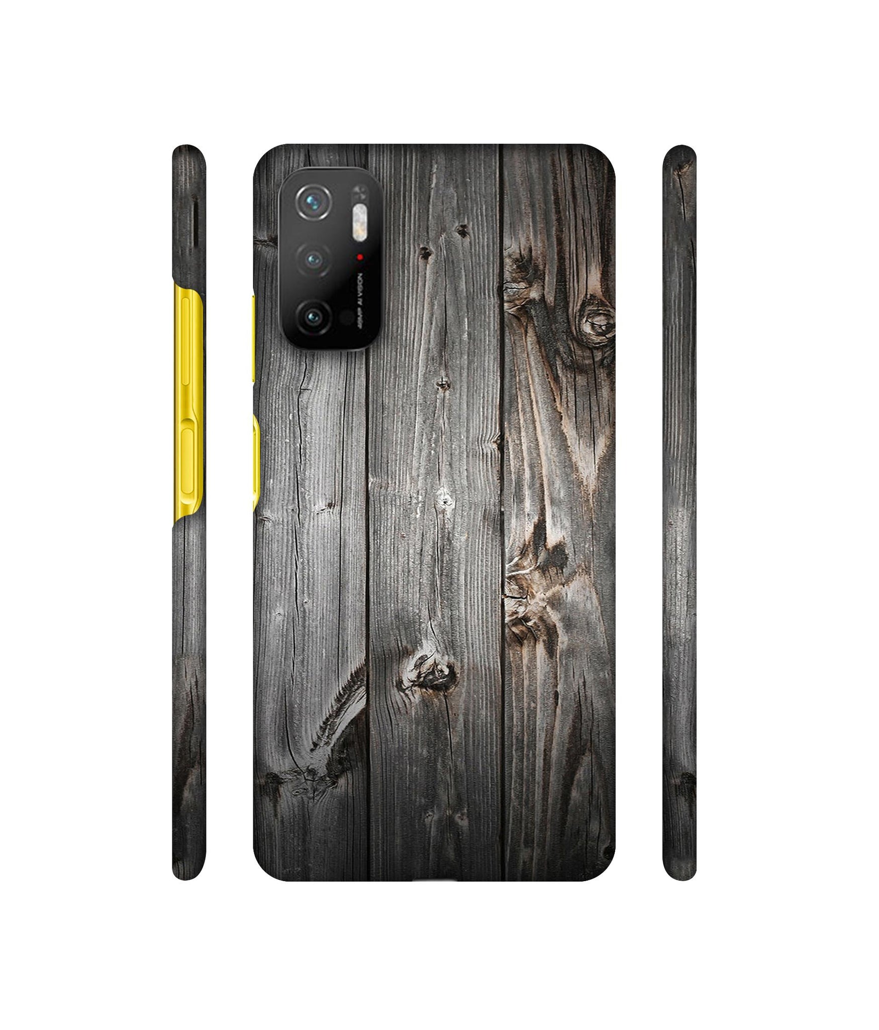 Grey Wooden Texture Designer Hard Back Cover for Mi Poco M3 Pro 4G / Mi Poco M3 Pro 5G / Redmi Note 10T 5G