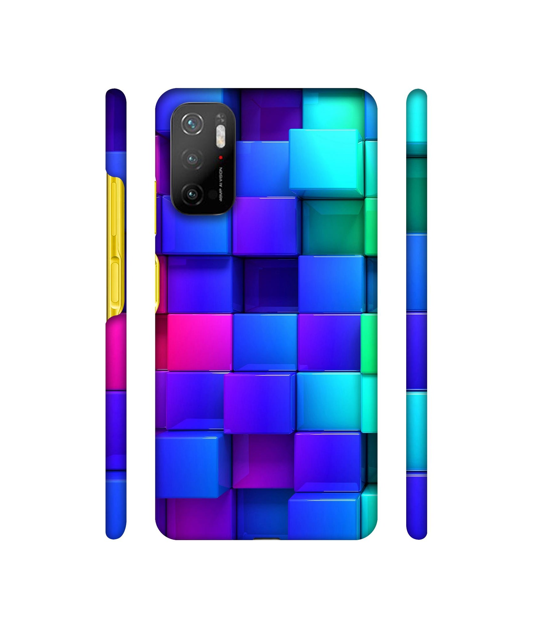 Blocks Rainbow 3D Graphics Designer Hard Back Cover for Mi Poco M3 Pro 4G / Mi Poco M3 Pro 5G / Redmi Note 10T 5G