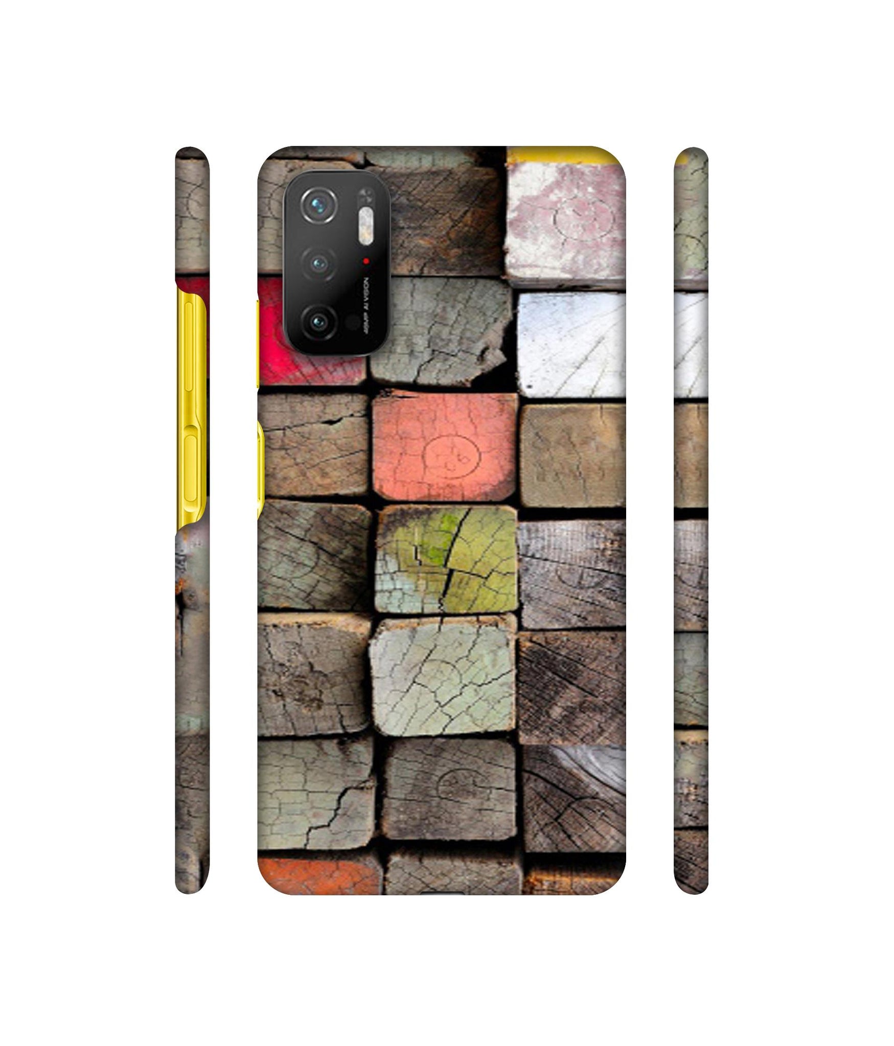 Wood Lumber Paint Designer Hard Back Cover for Mi Poco M3 Pro 4G / Mi Poco M3 Pro 5G / Redmi Note 10T 5G