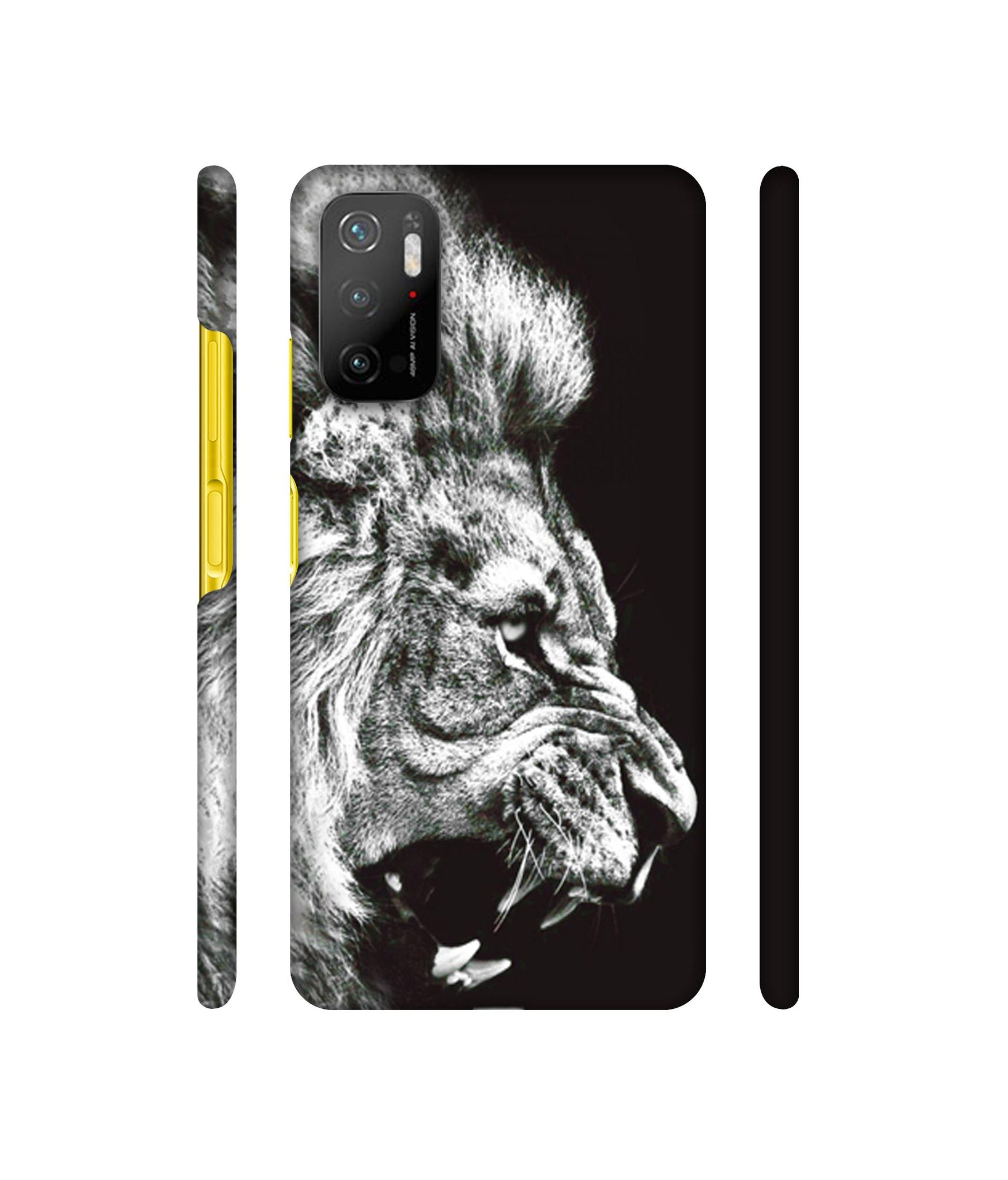 Angry Lion Designer Hard Back Cover for Mi Poco M3 Pro 4G / Mi Poco M3 Pro 5G / Redmi Note 10T 5G