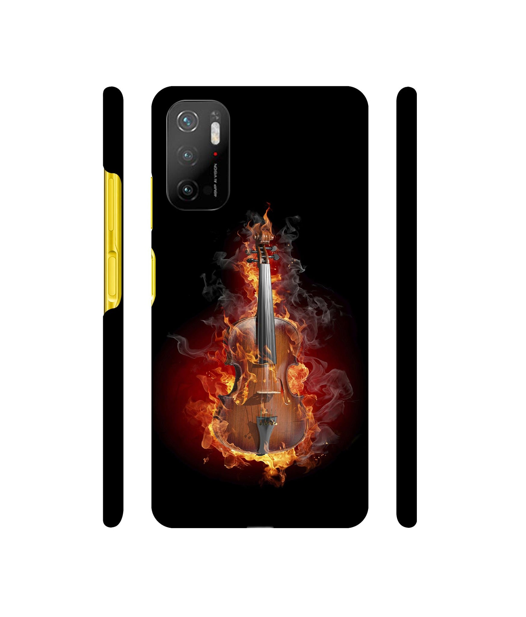 Burning Violin Designer Hard Back Cover for Mi Poco M3 Pro 4G / Mi Poco M3 Pro 5G / Redmi Note 10T 5G